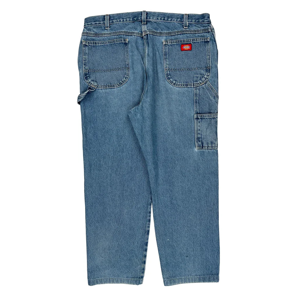 Dickies Carpenter Trousers - 38W 30L Blue Cotton Refurbished - Thrifted (note: this is a term often used to describe second- refurbished available on Cerqular