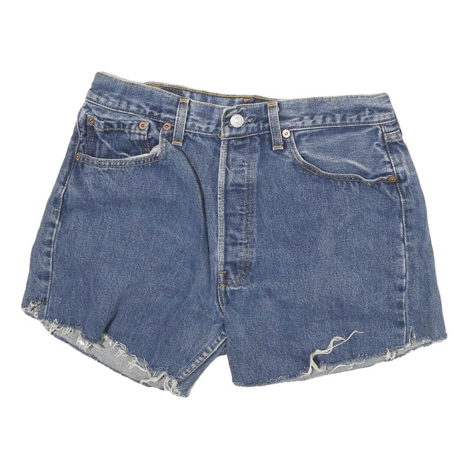 LEVI'S Womens Denim Blue Cut-Off Shorts M W29 Casual Summer Style Refurbished - N/A refurbished available on Cerqular