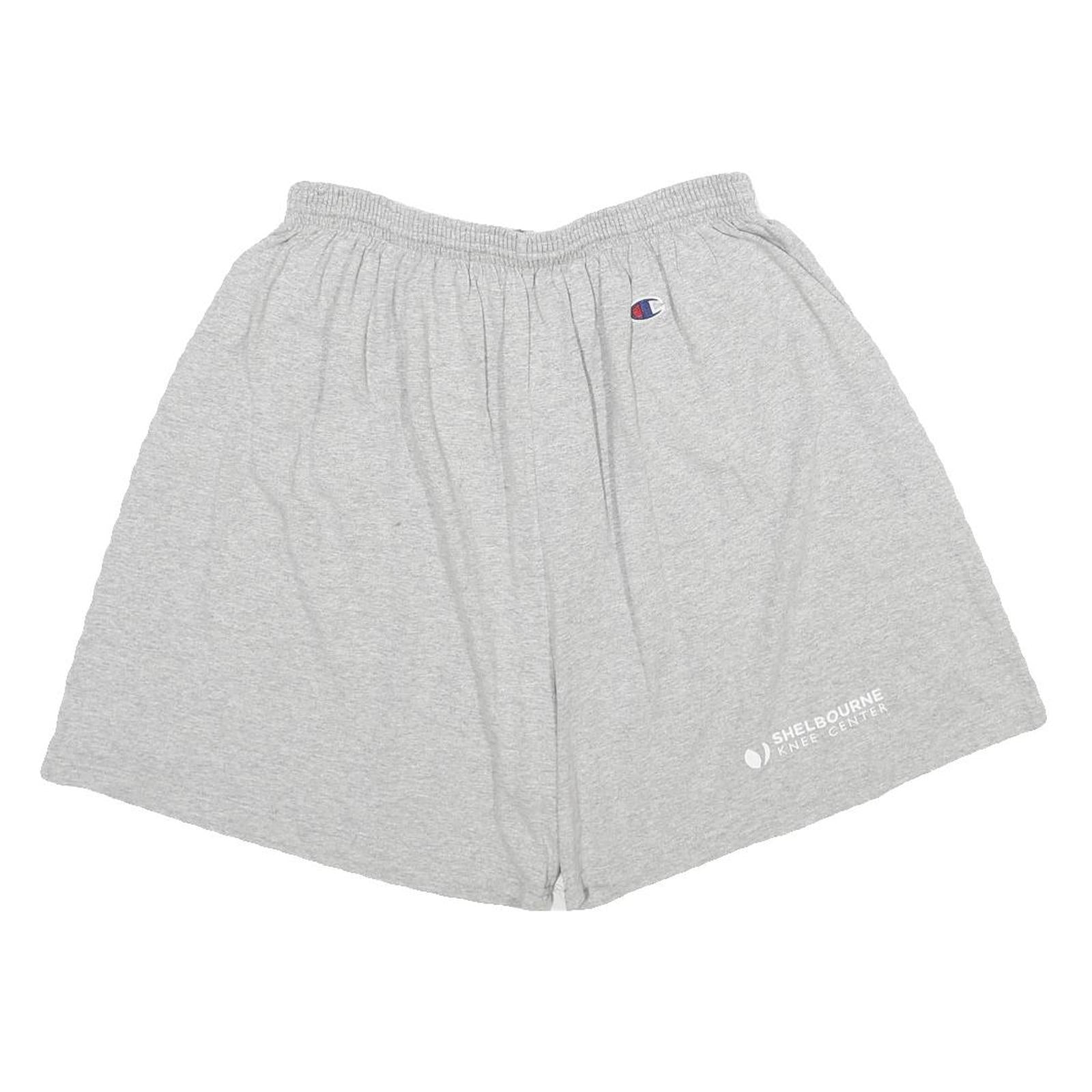 CHAMPION Mens Shorts Grey Casual XL W26 Logo Cotton Blend Athletic Refurbished - N/A refurbished available on Cerqular