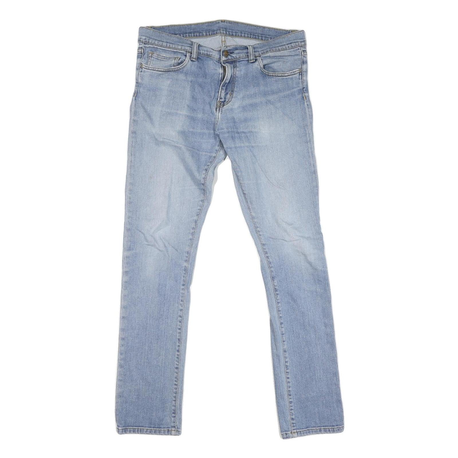 CARHARTT Mens Jeans Blue Regular Straight Denim Light W32 L31 Zip Cotton Blend Refurbished - N/A refurbished available on Cerqular