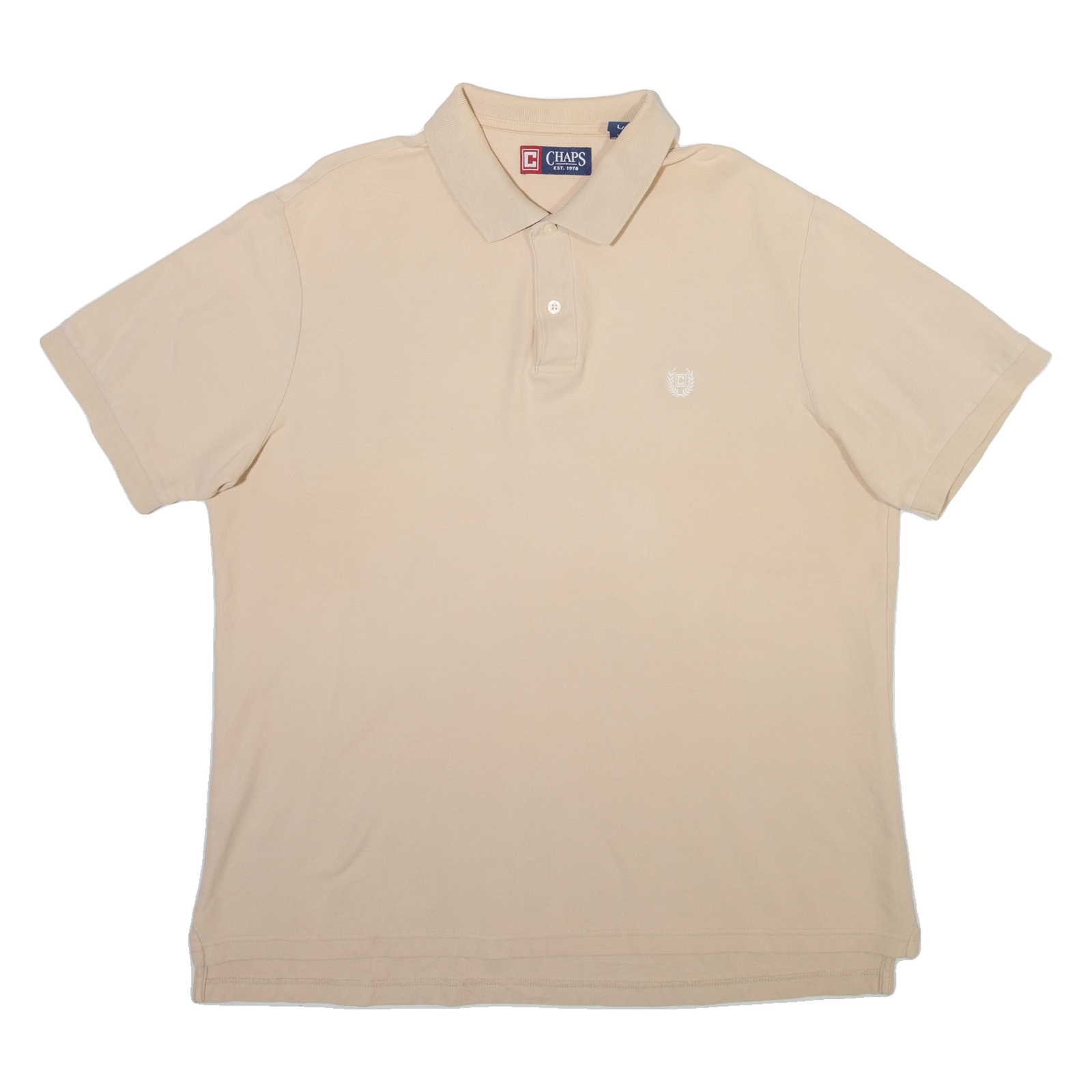 CHAPS Mens Polo Shirt Beige L Refurbished - N/A refurbished available on Cerqular