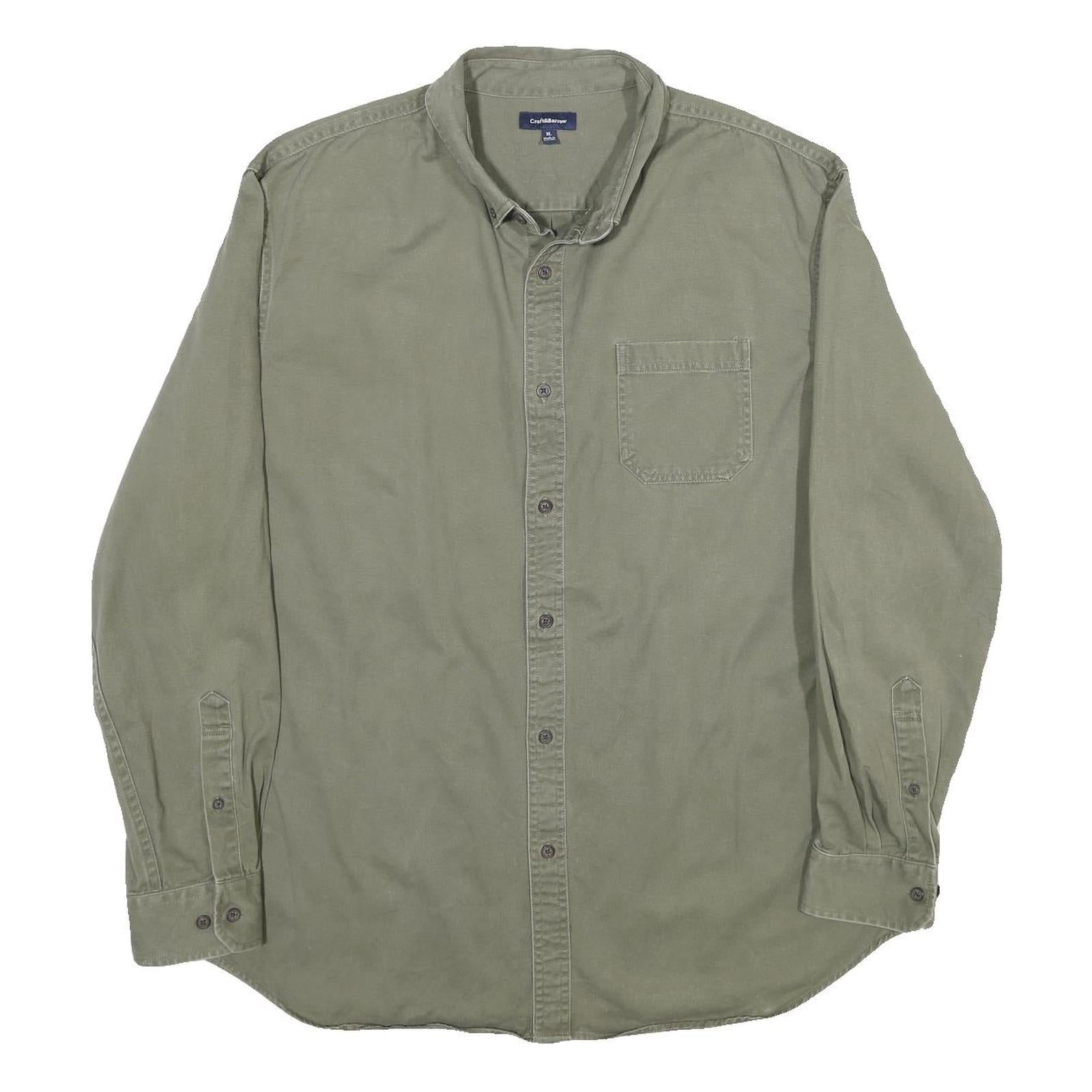 CROFT & BARROW Mens Green XL Cotton Button Down Shirt Casual Wear Refurbished - N/A refurbished available on Cerqular