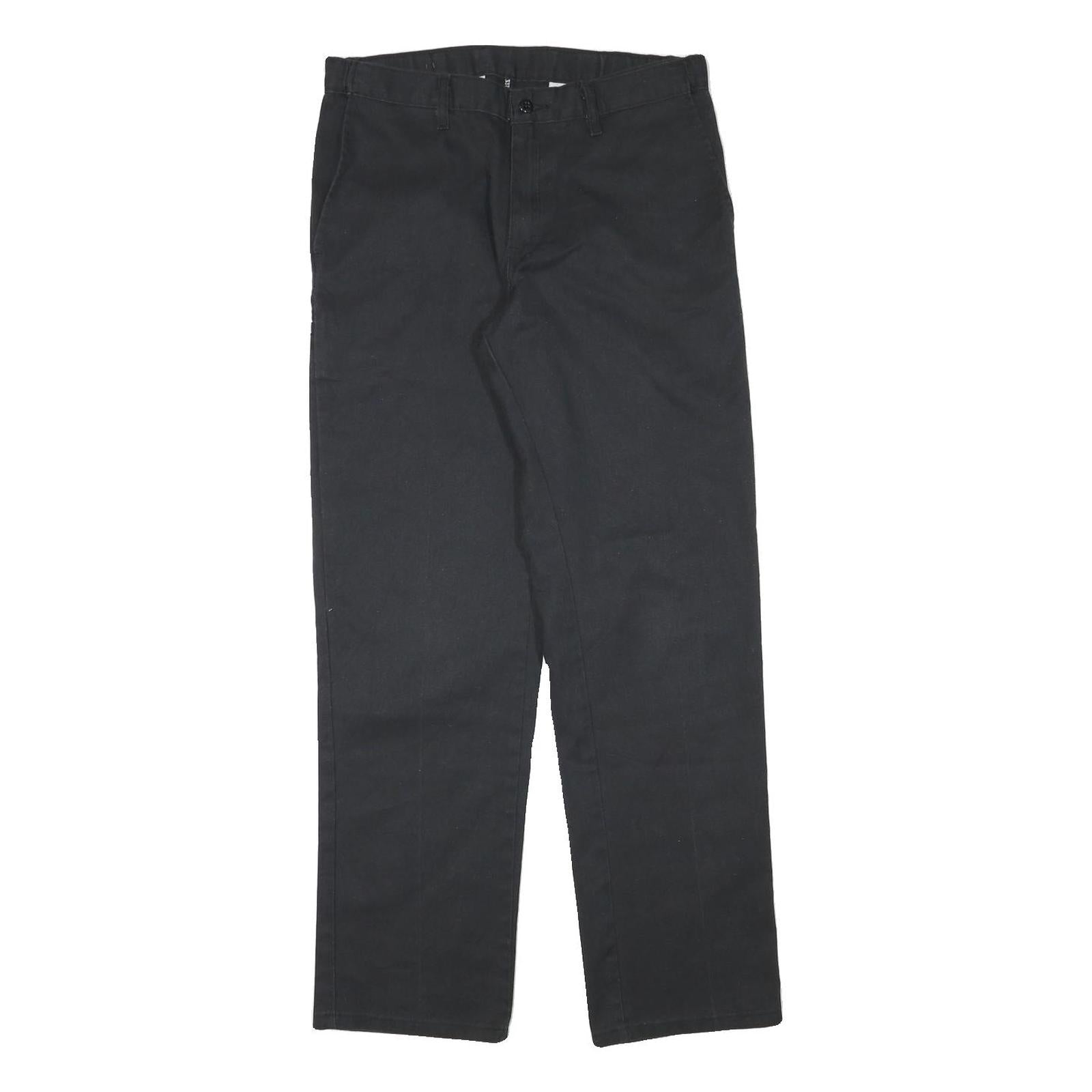 DICKIES Mens Cotton Blend Black Regular Straight Trousers W31 L31 Classic Refurbished - N/A refurbished available on Cerqular