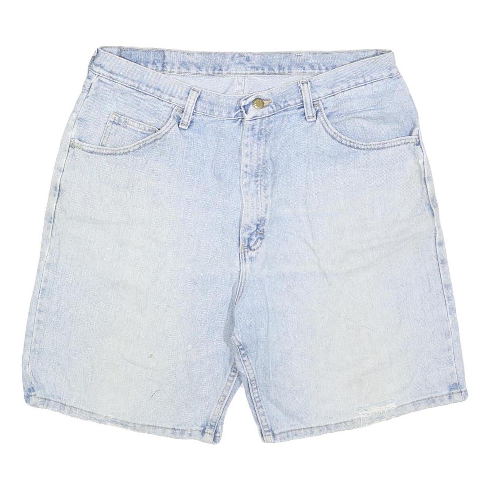 WRANGLER Mens Denim Light Blue Shorts L W36 Casual Cotton Blend Comfortable Fit Refurbished - N/A refurbished available on Cerqular