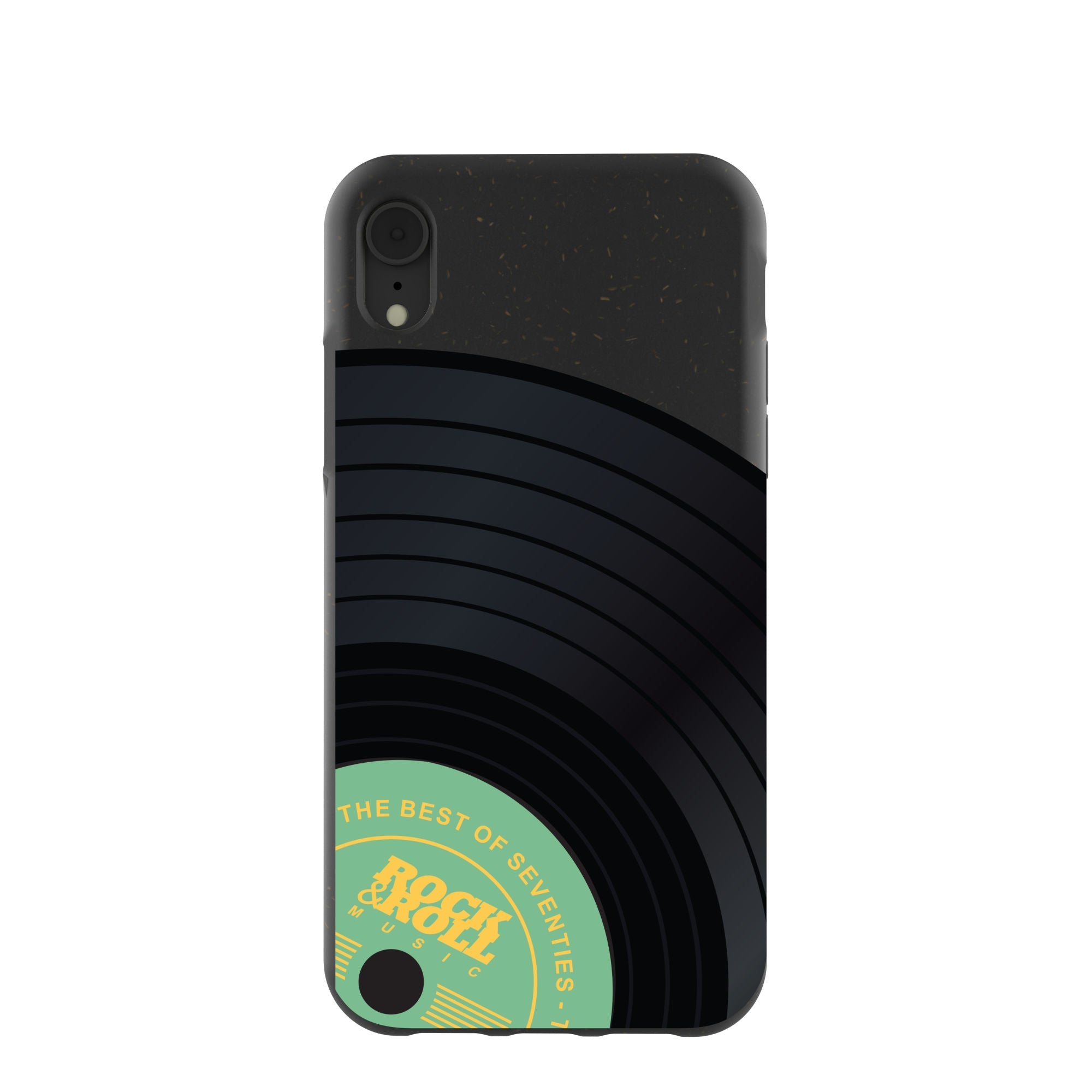Black Vinyl Vibes iPhone XR Case Refurbished - Pela Case refurbished available on Cerqular