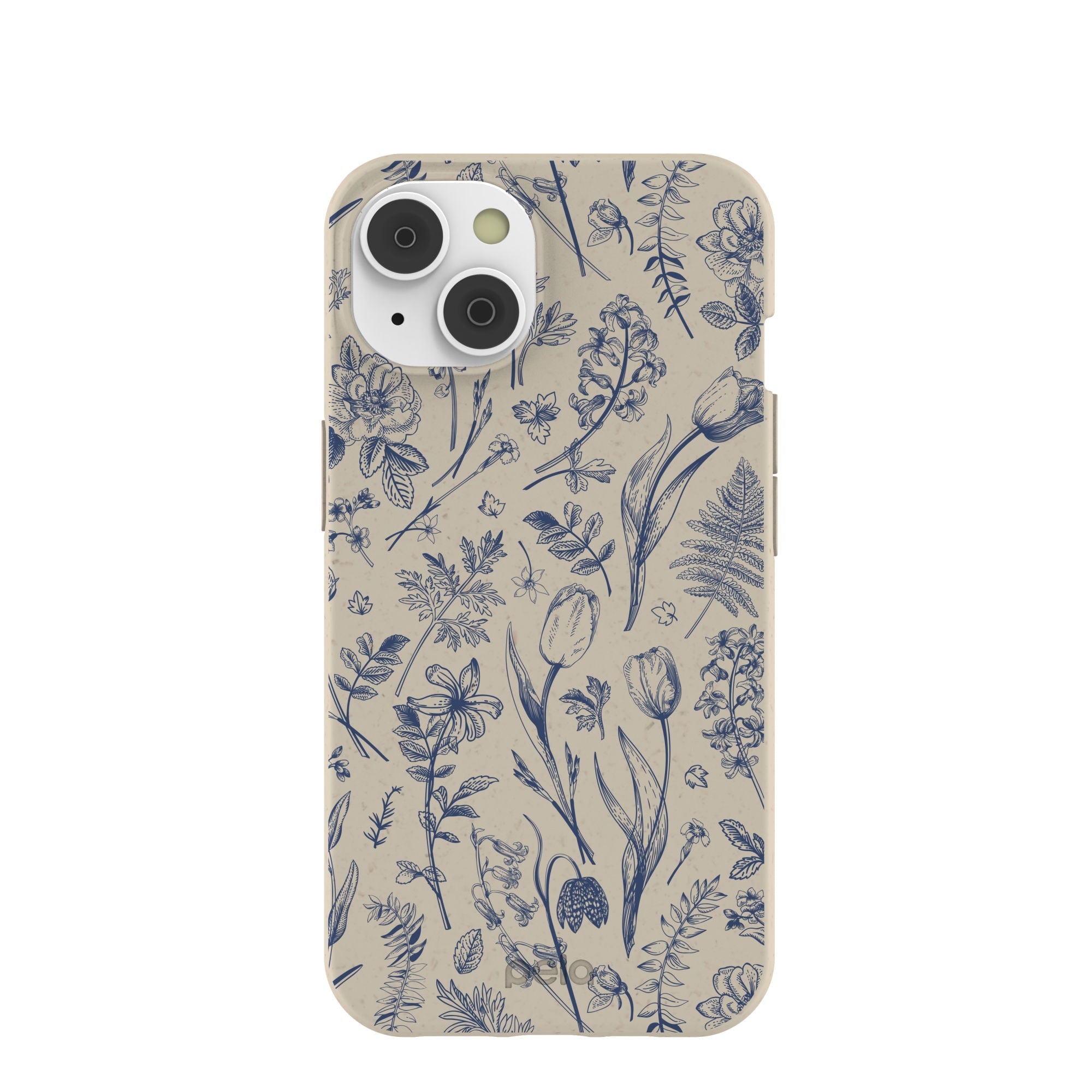 London Fog Indigo Bouquet iPhone 14/16e Case Refurbished - Pela Case refurbished available on Cerqular