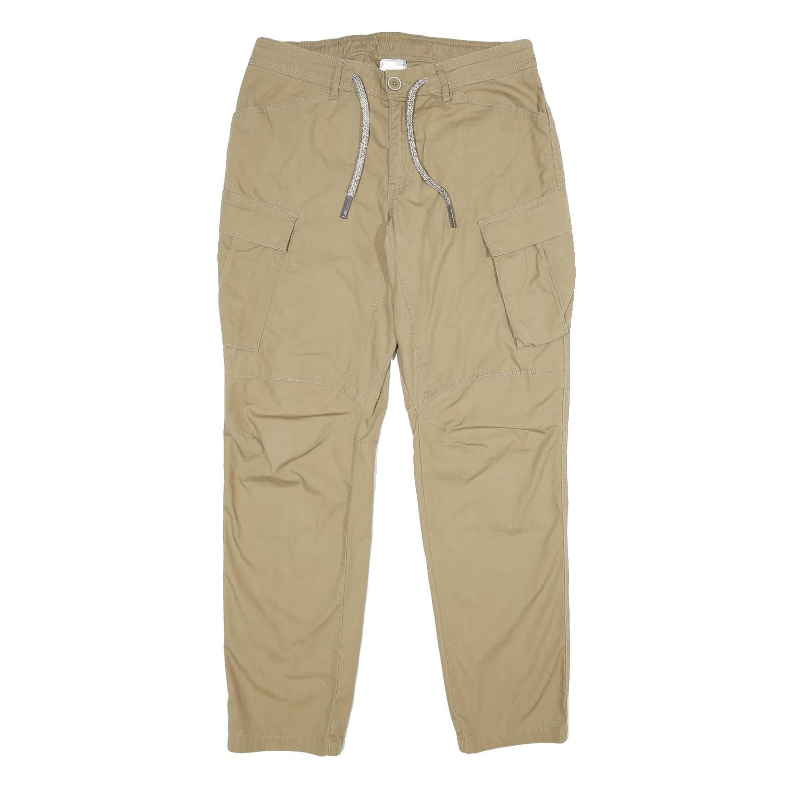 DECATHALON Womens Cotton Blend Beige Regular Cargo Trousers W32 L33 Casual Refurbished - N/A refurbished available on Cerqular