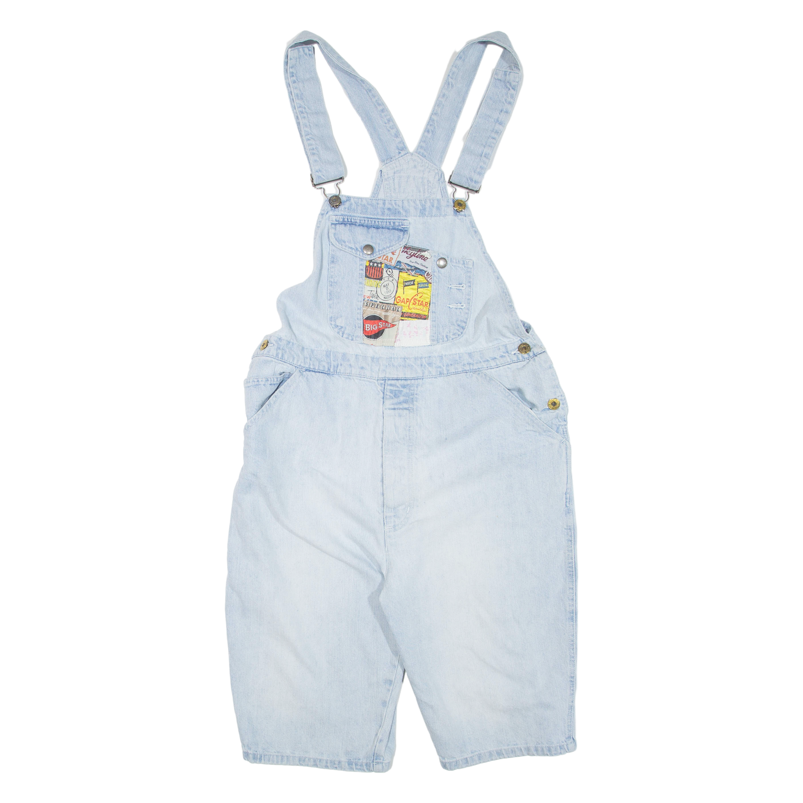 BIG STAR Womens Playsuit Blue Straight Denim L Refurbished - N/A refurbished available on Cerqular
