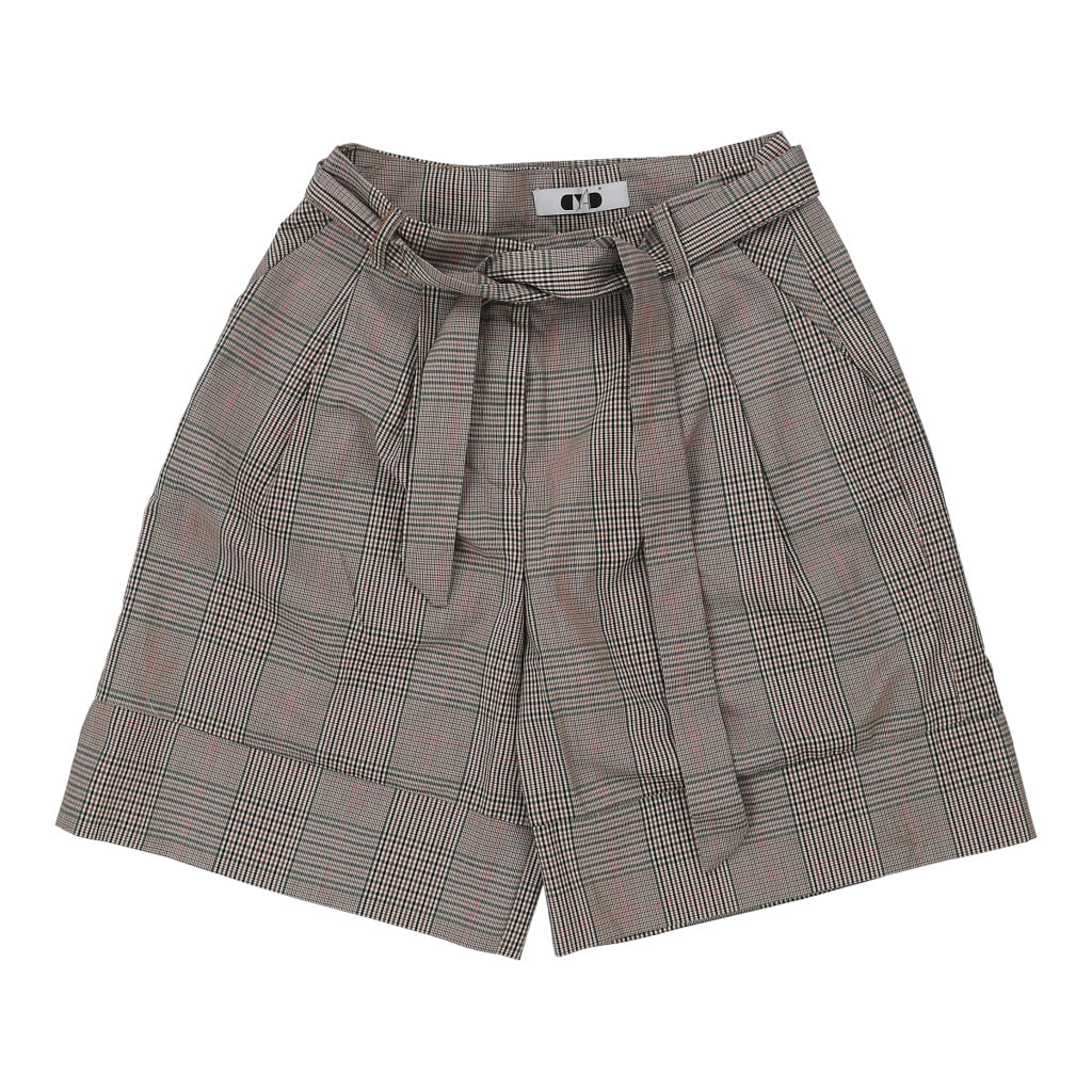 Dyad Checked Shorts - Small Grey Cotton Refurbished - Thrifted (note: this is a term often used to describe second- refurbished available on Cerqular