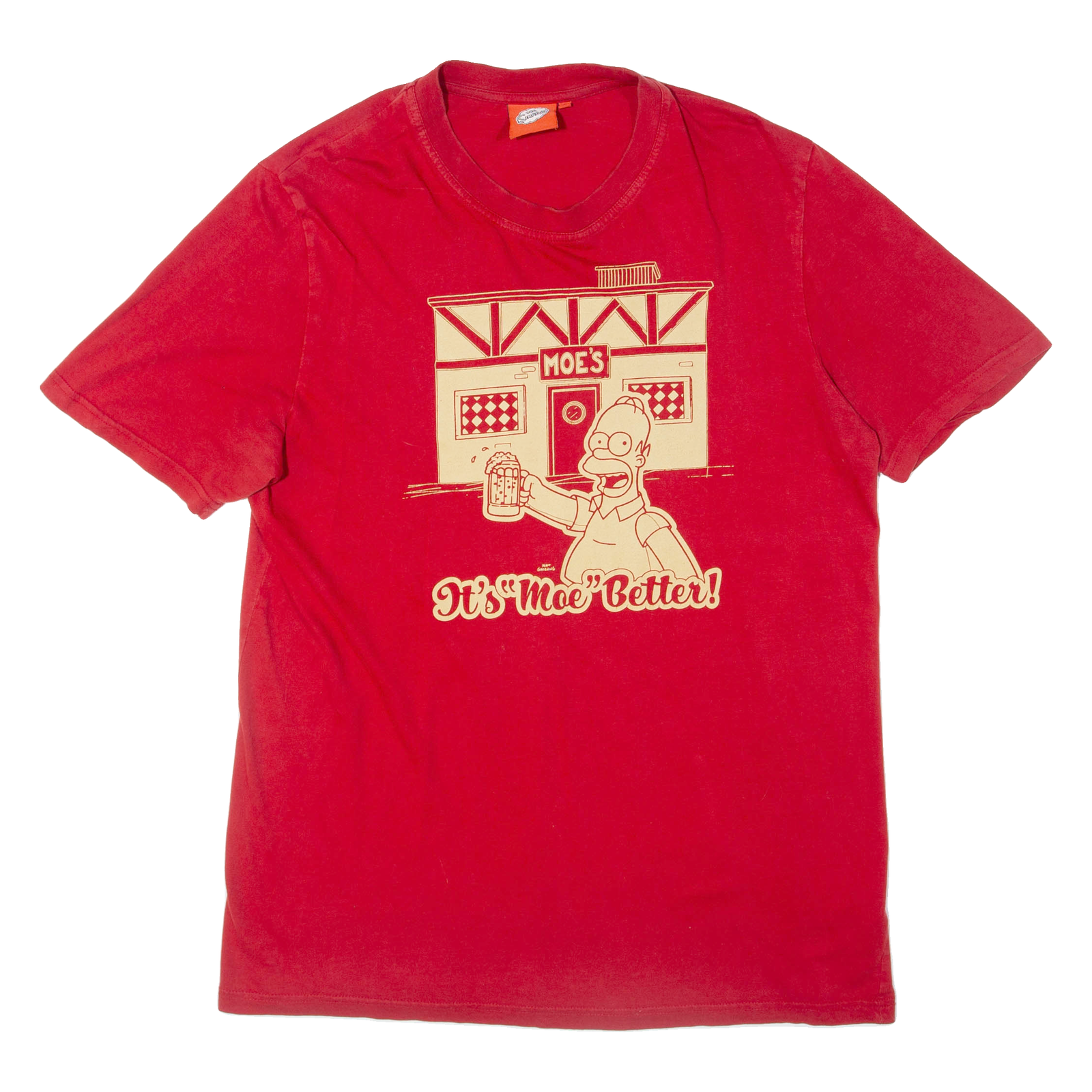 THE SIMPSONS Moe's Mens T-Shirt Red L Refurbished - N/A refurbished available on Cerqular
