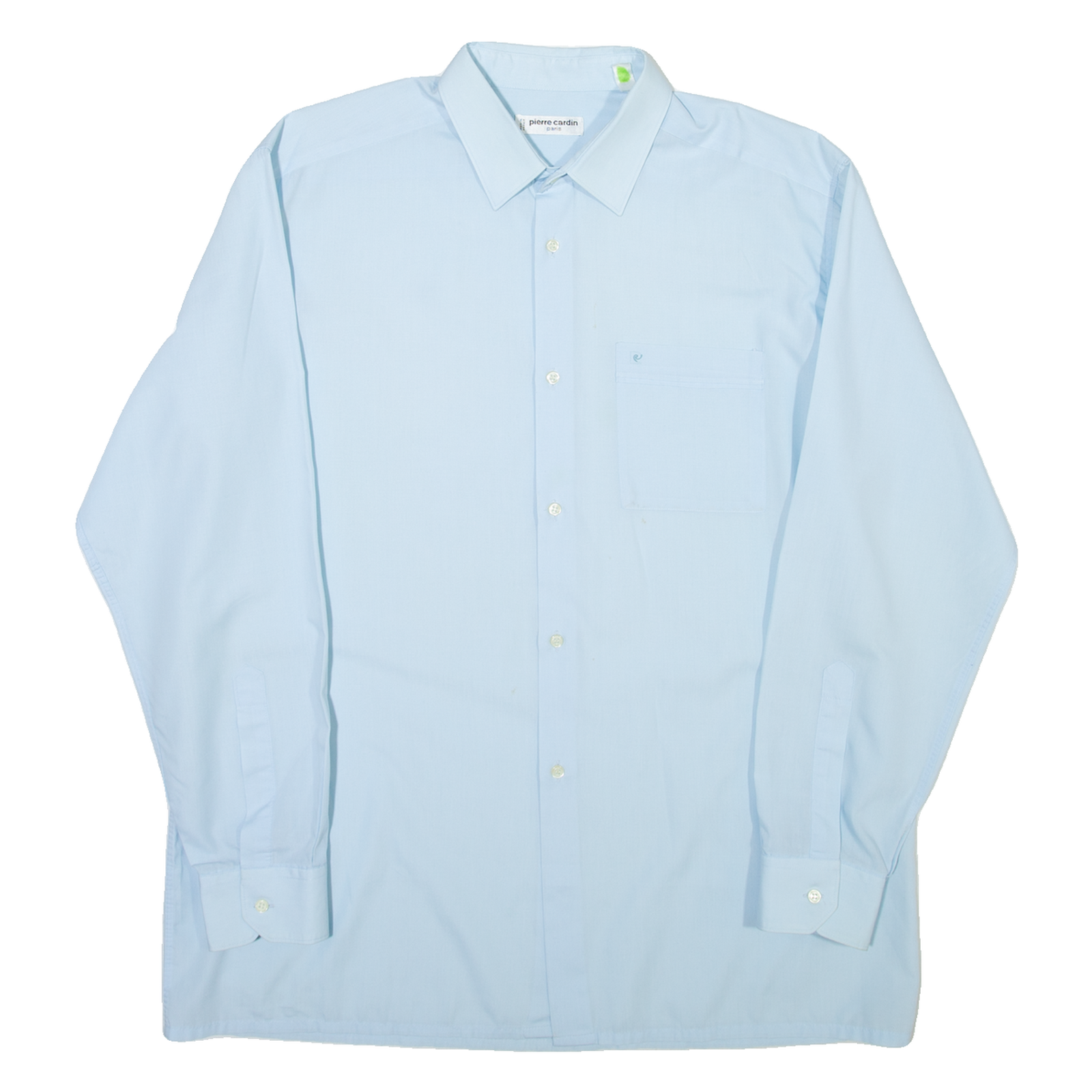 PIERRE CARDIN Mens Plain Shirt Blue Long Sleeve M Refurbished - N/A refurbished available on Cerqular
