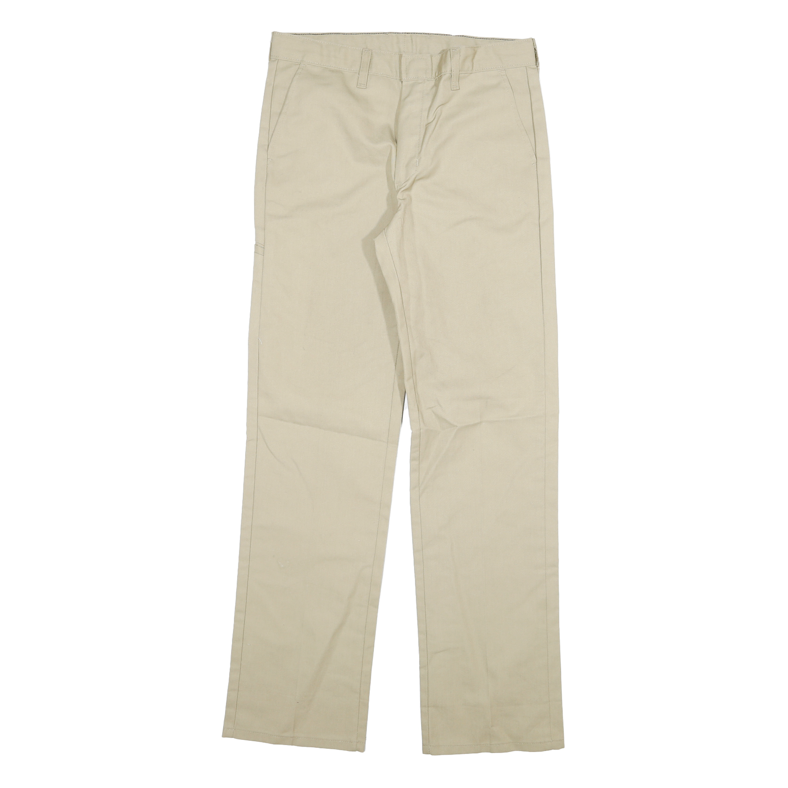 DICKIES Womens Beige Cotton Blend Regular Straight Trousers W28 L30 Workwear Zip Refurbished - N/A refurbished available on Cerqular