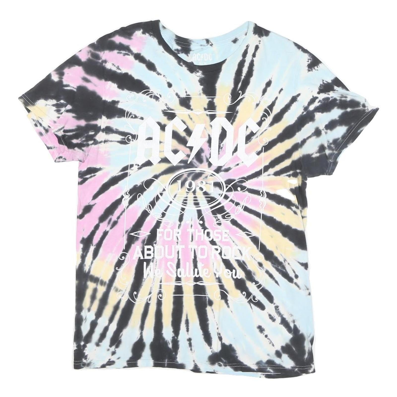 Buy AC DC Mens Black & Multi Tie Dye Graphic T-Shirt M Short Sleeve Crew Neck Refurbished - $19.49 AC DC Mens Black & Multi Tie Dye Graphic T-Shirt M Short Sleeve Crew Neck Refurbished - N/A refurbished available on Cerqular