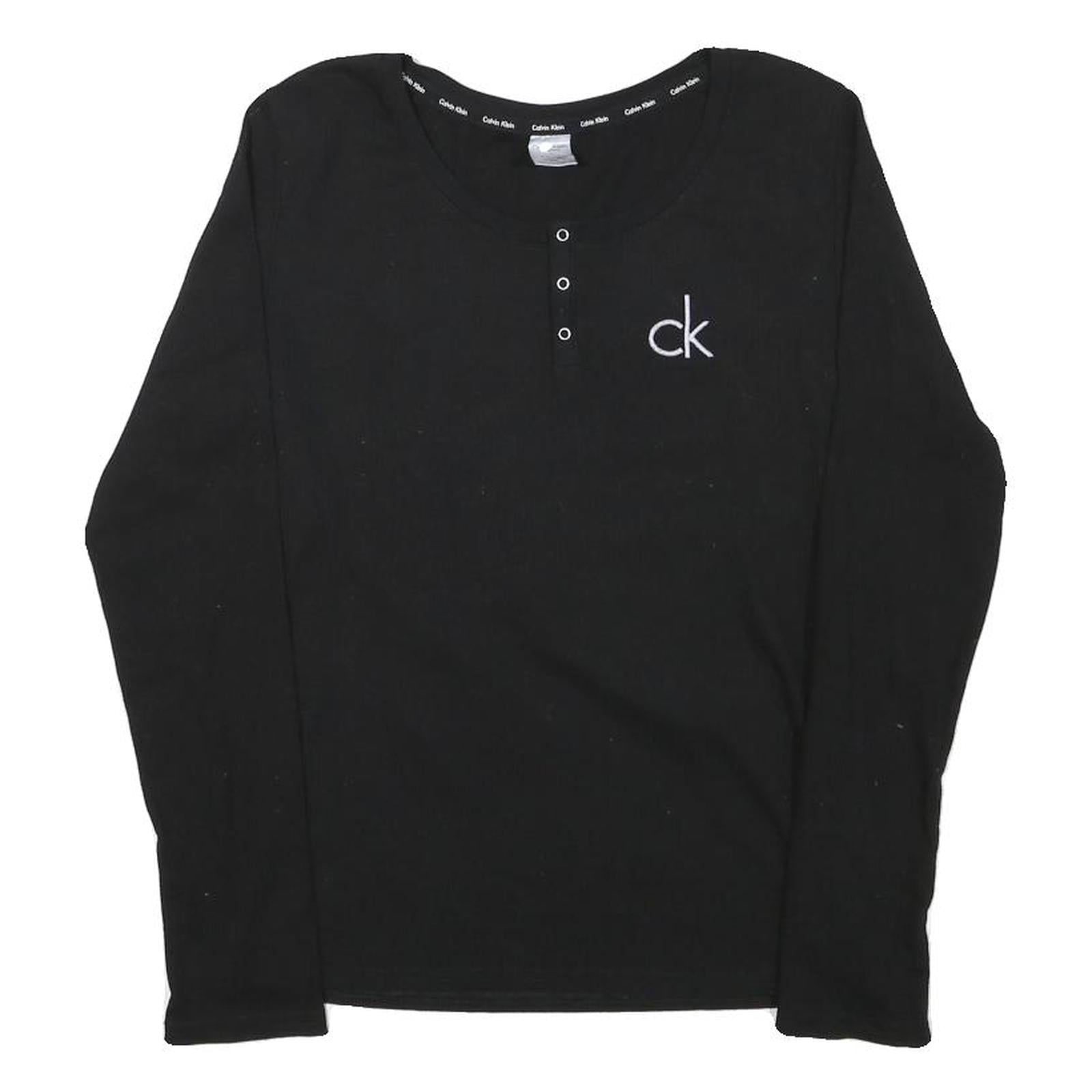 Buy CALVIN KLEIN JEANS Womens Black Long Sleeve Crew Neck T-Shirt M Logo Cotton Refurbished - $28.59 CALVIN KLEIN JEANS Womens Black Long Sleeve Crew Neck T-Shirt M Logo Cotton Refurbished - N/A refurbished available on Cerqular