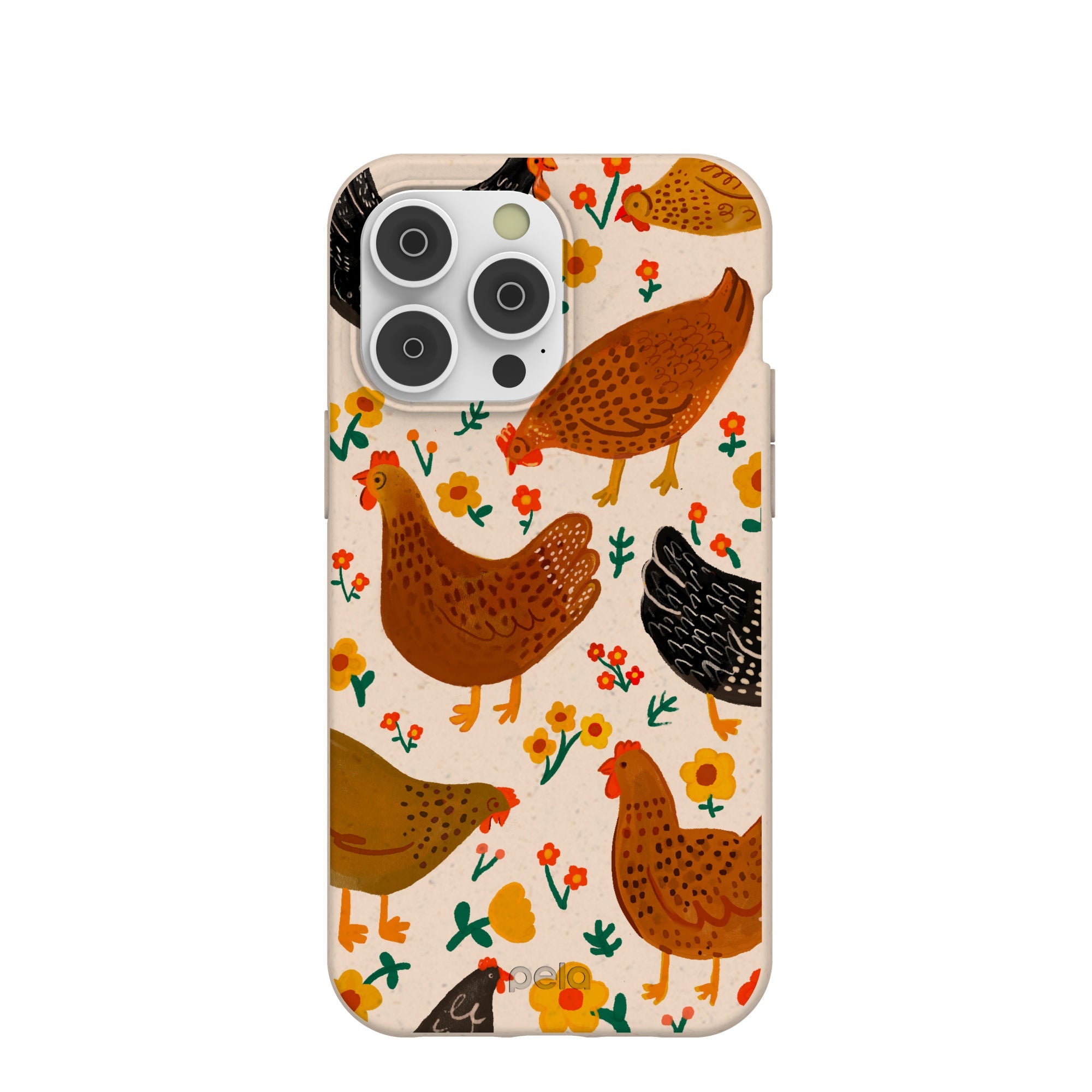 Seashell Chicken Garden iPhone 14 Pro Max Case Refurbished - Pela Case refurbished available on Cerqular