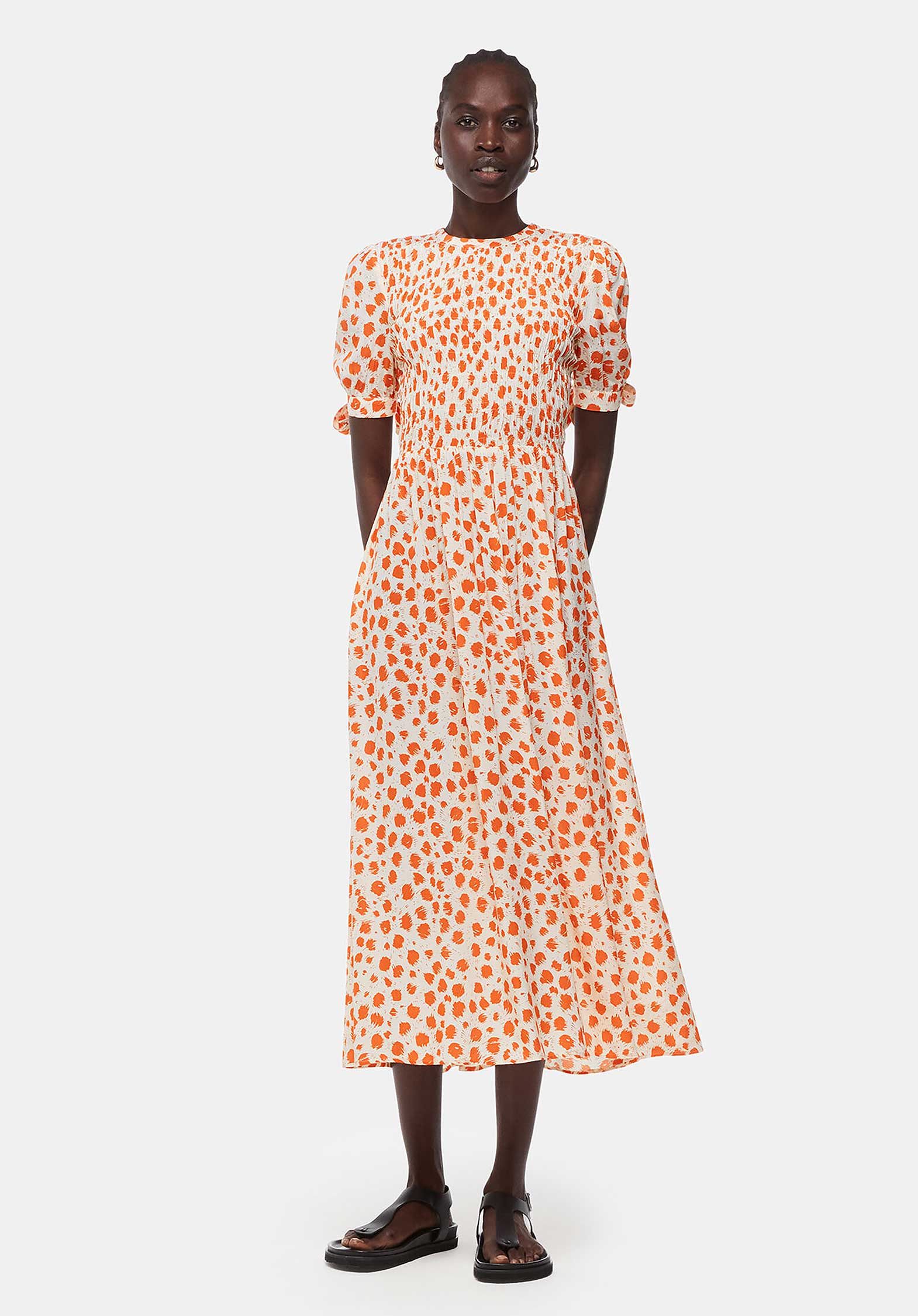 Smart/occasion Dress 36746 Orange-multi | Color: ORANGE/MULTI | Size: 10 Refurbished - N/A (I could not find a well-known brand with this name refurbished available on Cerqular