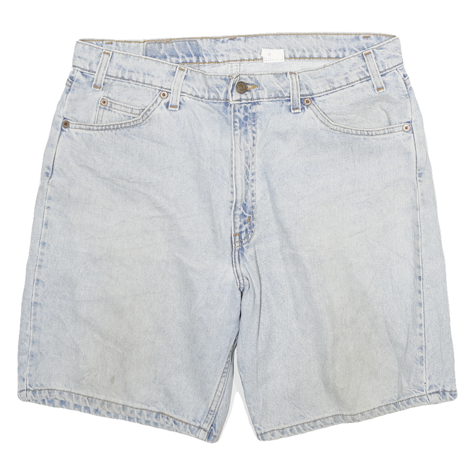LEVI'S Mens Shorts Blue Denim XL W34 Casual 5 Pocket Classic Fit Refurbished - N/A refurbished available on Cerqular