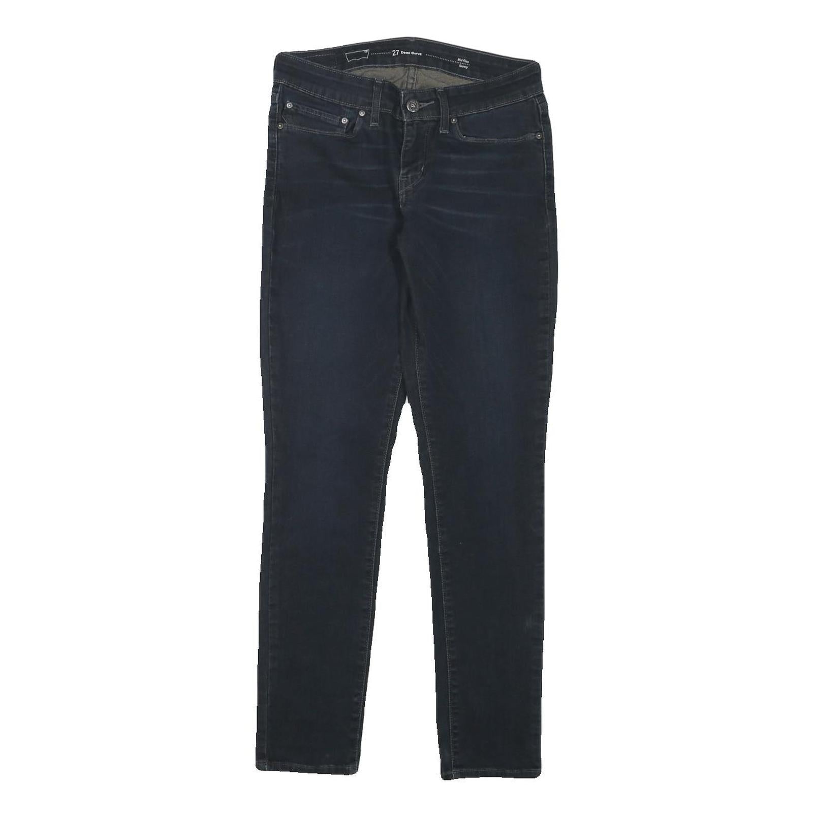 LEVI'S Womens Jeans Blue Slim Skinny Denim Medium W26 L28 Stretch Zip Fastening Refurbished - N/A refurbished available on Cerqular