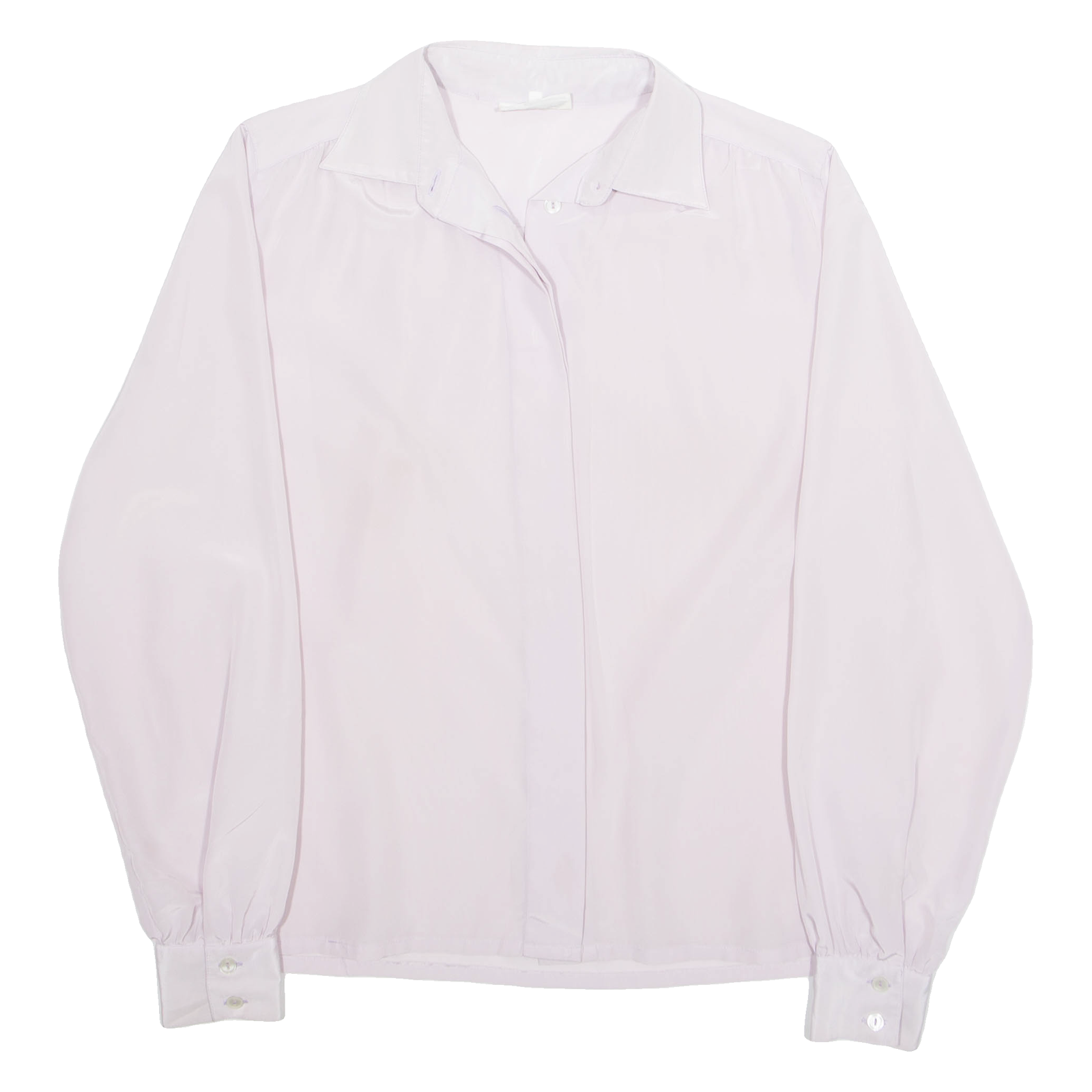 VALENTINE Womens Blouse Purple Collared Long Sleeve M Refurbished - N/A refurbished available on Cerqular