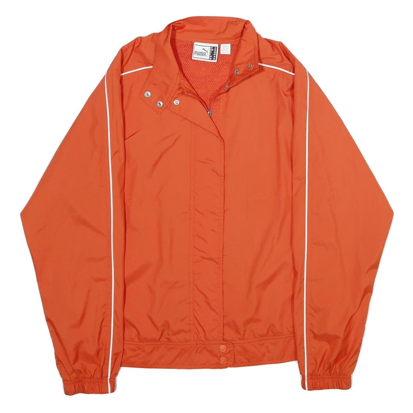 PUMA Womens Orange Zip Jacket UK 16 Polyester Plain Lightweight Sportswear Refurbished - N/A refurbished available on Cerqular
