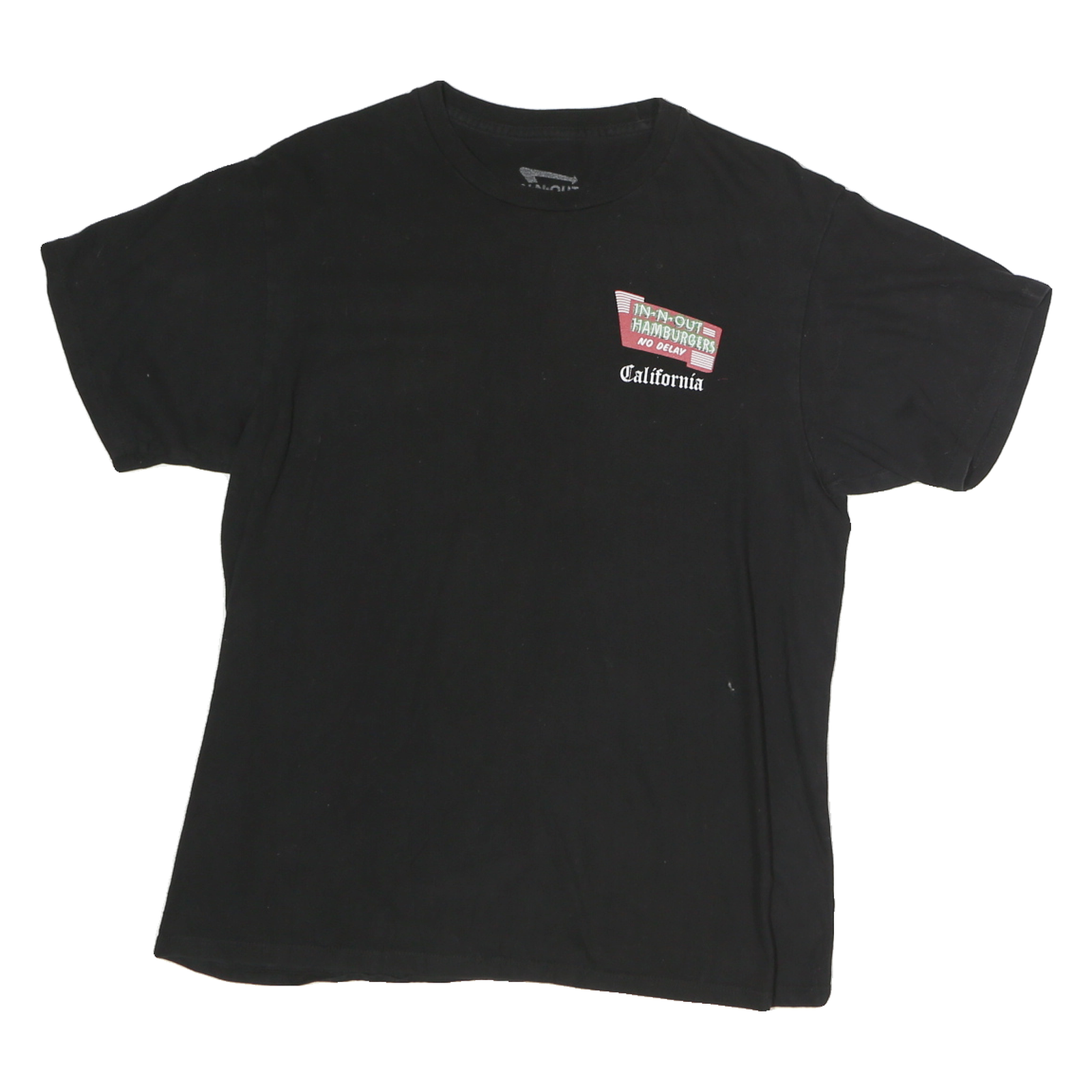 IN N OUT Mens Black California Graphic T-Shirt M Short Sleeve Crew Neck Retro Refurbished - N/A refurbished available on Cerqular