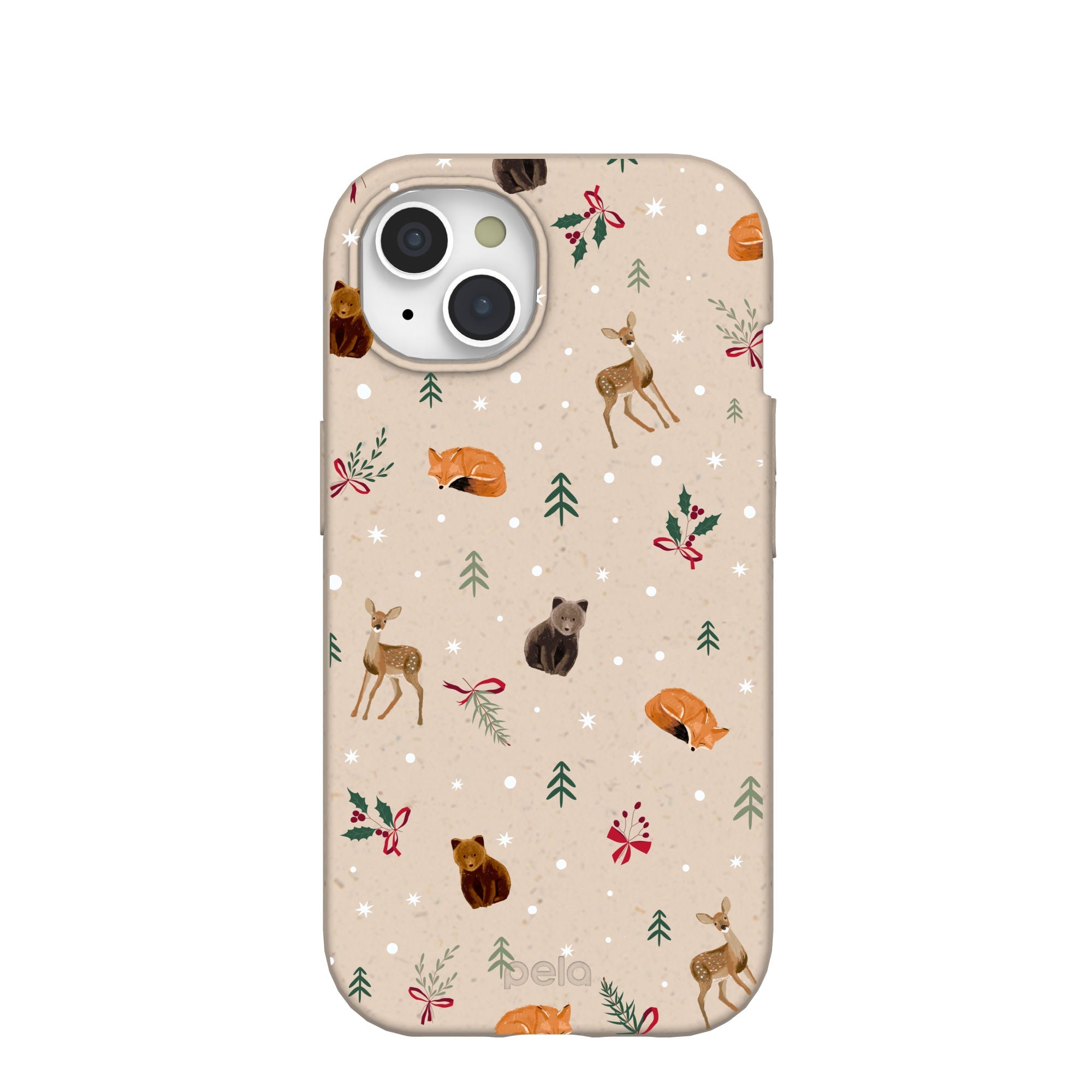 Seashell Winter Woodland iPhone 15 Case Refurbished - Pela Case refurbished available on Cerqular