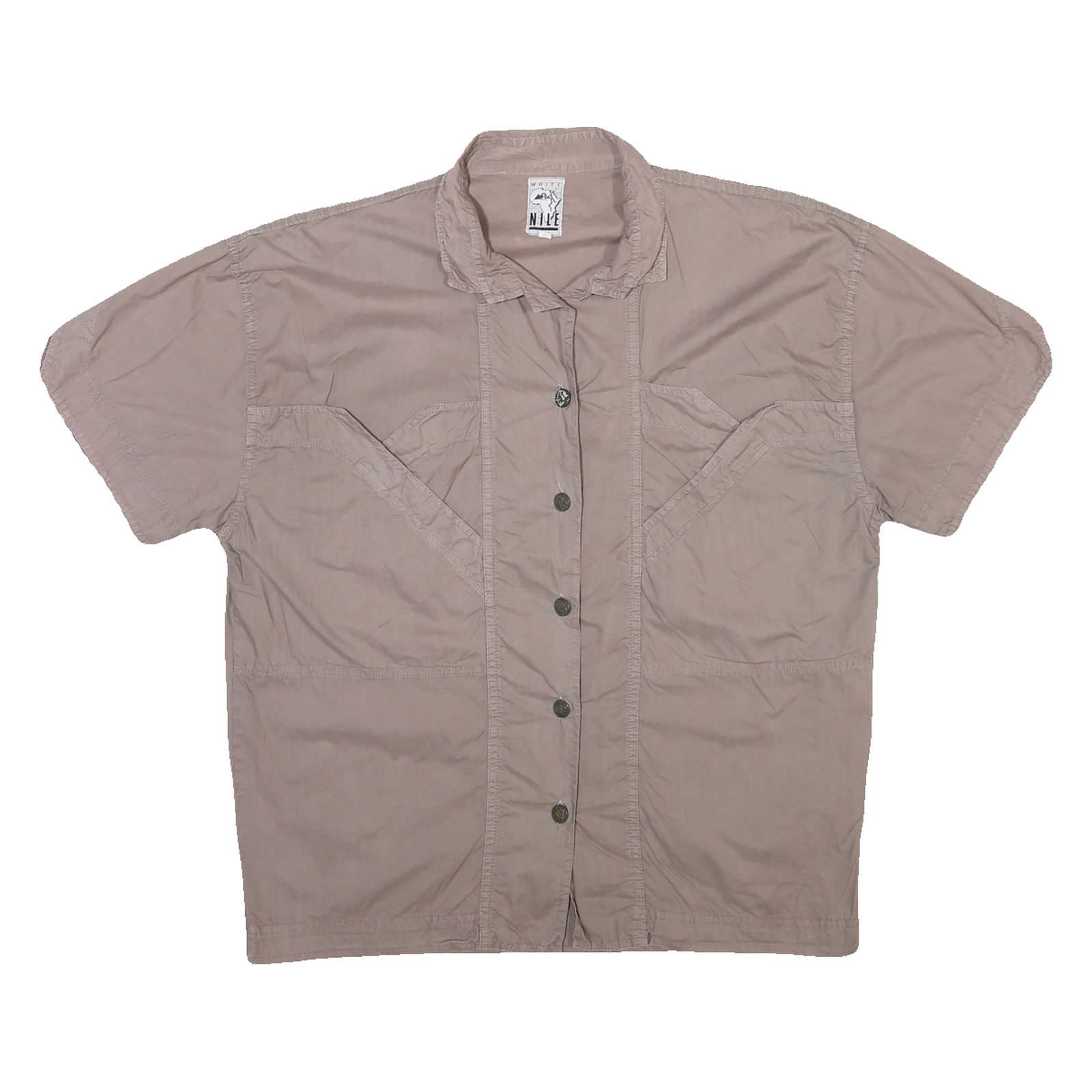 WHITE NILE Womens Beige Shirt L Polyester Blend Casual Button-Up Summer Top Refurbished - N/A refurbished available on Cerqular
