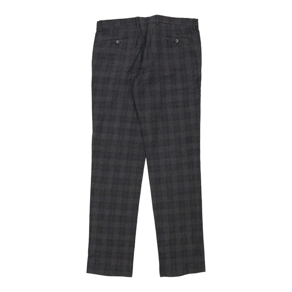 Dolce & Gabbana Checked Trousers - 39W 36L Grey Cotton | Size: 39"" waist Refurbished - Thrifted (note: this is a term often used to describe second- refurbished available on Cerqular