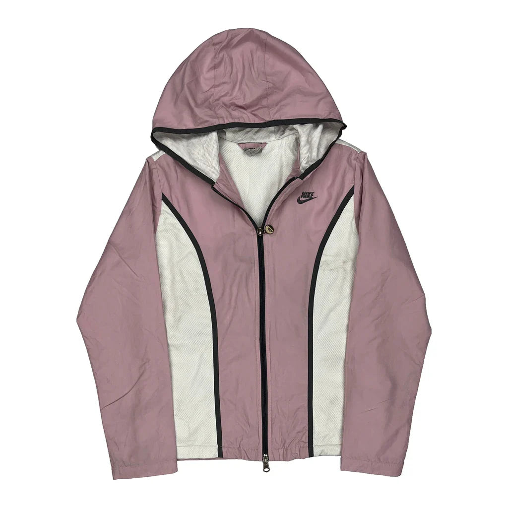Nike Windbreaker - Small Pink Polyester Refurbished - Thrifted (note: this is a term often used to describe second- refurbished available on Cerqular