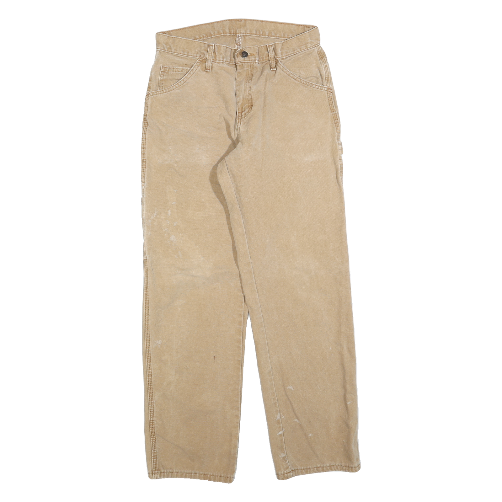 DICKIES Mens Jeans Beige Regular Straight Denim Light W30 L32 Workwear Zip Refurbished - N/A refurbished available on Cerqular
