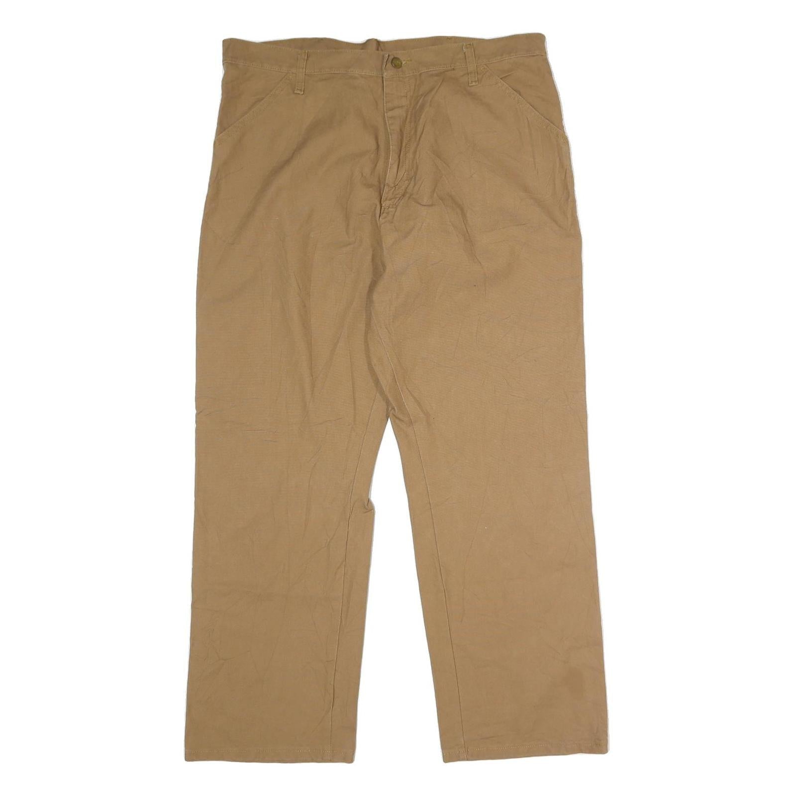 DICKIES Mens Beige Regular Straight Denim W36 L32 Workwear Zip Cotton Blend Refurbished - N/A refurbished available on Cerqular