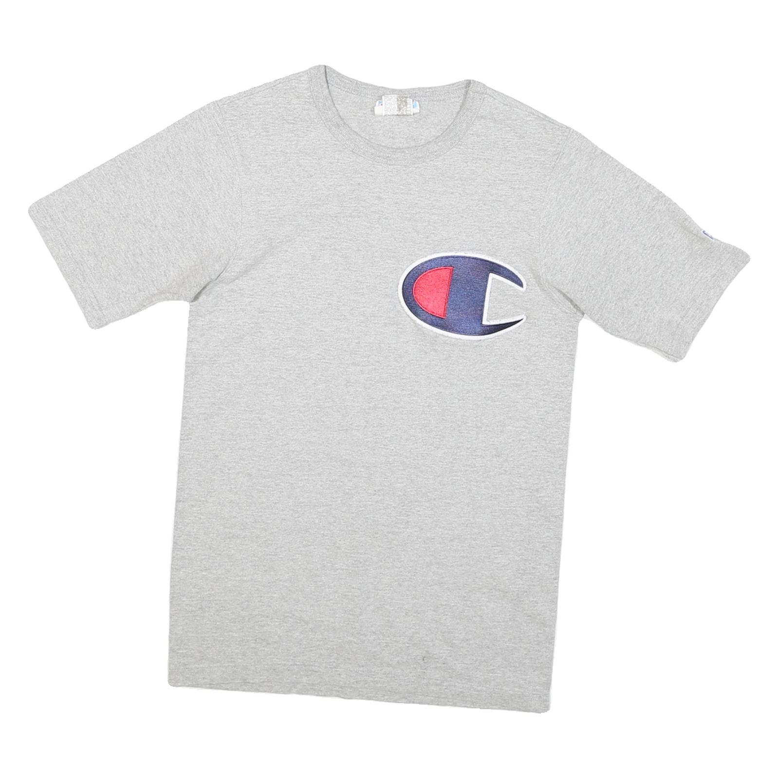 CHAMPION Mens Grey Cotton Blend Classic T-Shirt XS Short Sleeve Crew Neck Logo Refurbished - N/A refurbished available on Cerqular