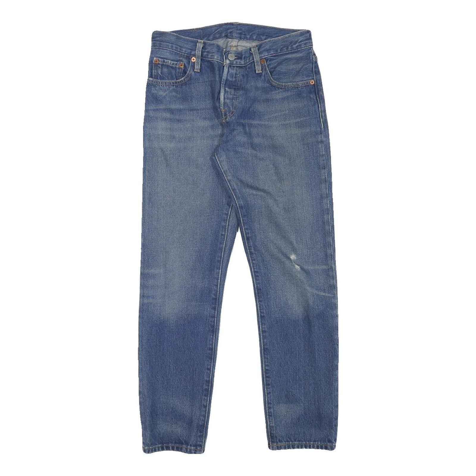 LEVI'S 501CT Womens Jeans Blue Regular Straight Denim Medium W28 L27 Classic Fit Refurbished - N/A refurbished available on Cerqular