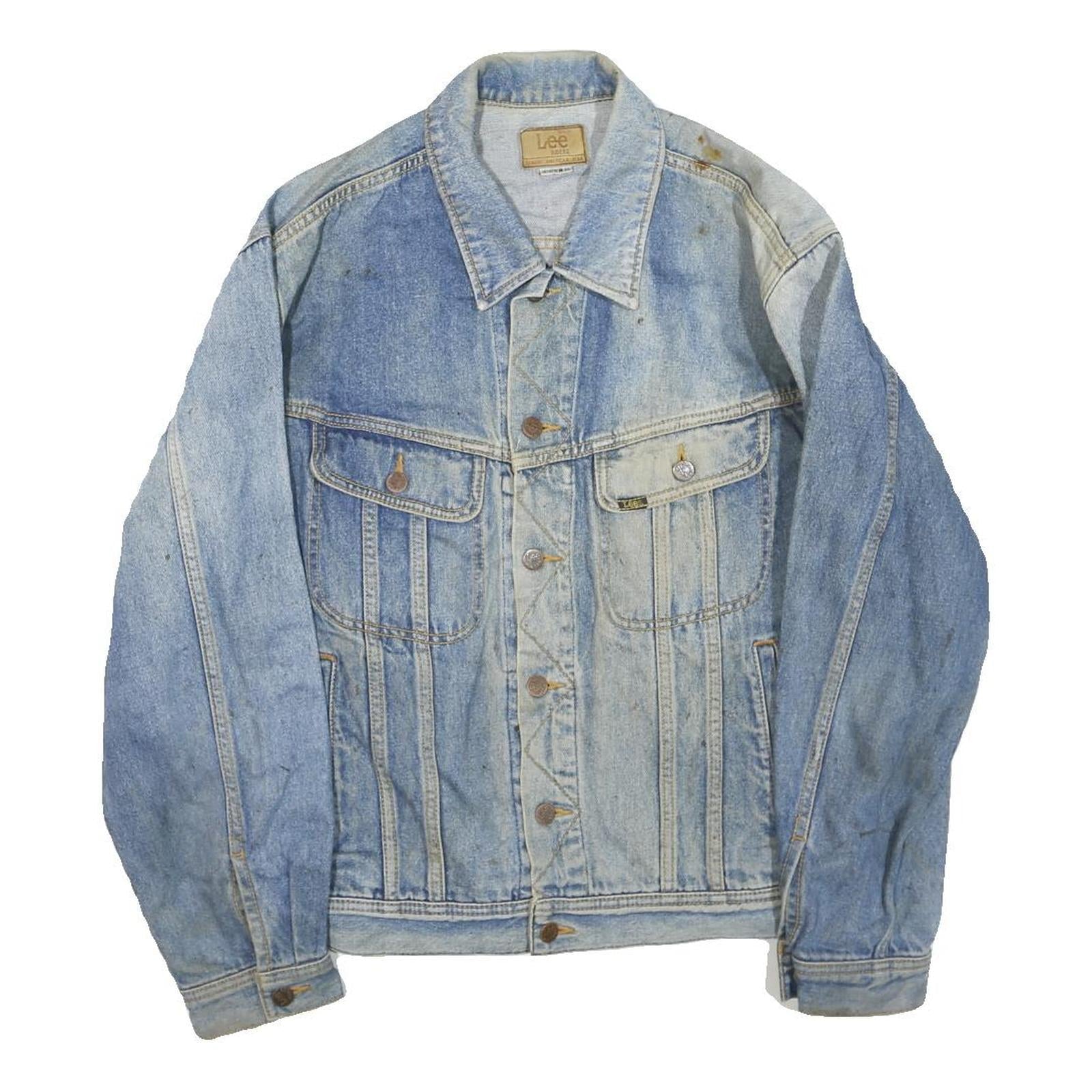 LEE Mens Blue Denim Cotton Blend Button Jacket L Classic Fit Casual Comfortable Refurbished - N/A refurbished available on Cerqular