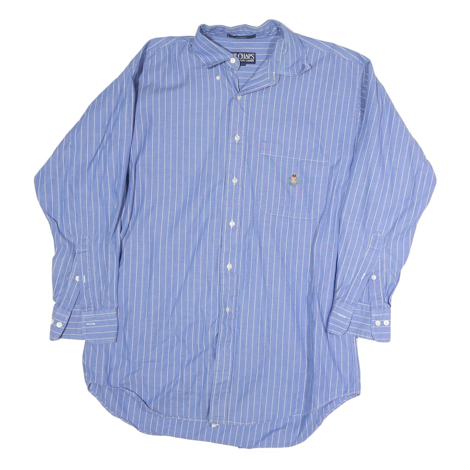 Buy CHAPS RALPH LAUREN Mens Blue & White Stripe Cotton Shirt XL Classic Button Down Refurbished - $36.39 CHAPS RALPH LAUREN Mens Blue & White Stripe Cotton Shirt XL Classic Button Down Refurbished - N/A refurbished available on Cerqular