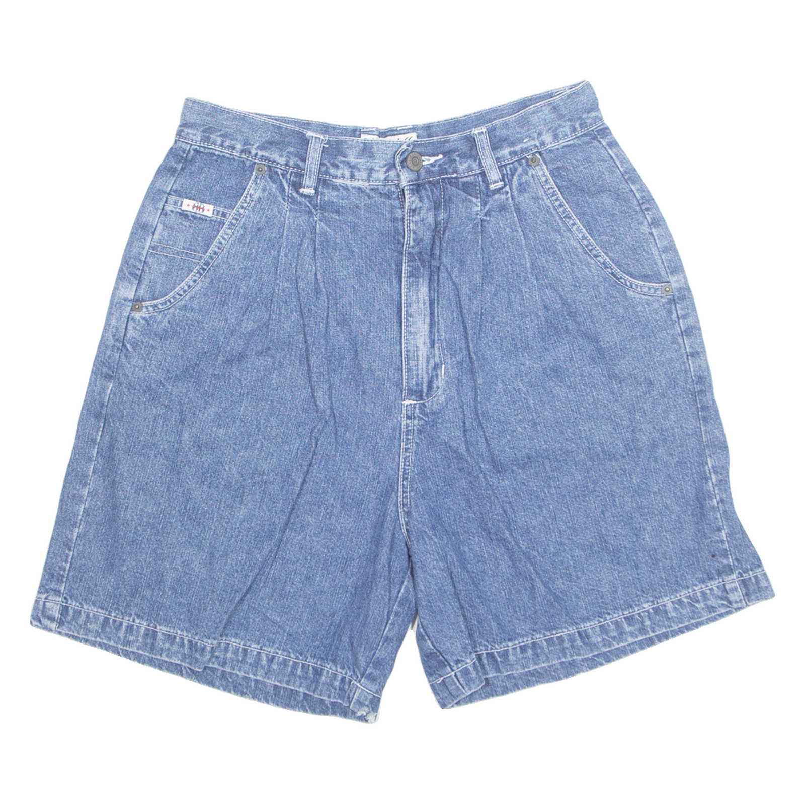 BILL BLASS Chino Womens Denim Shorts Blue 90s UK 10 W30 Refurbished - N/A refurbished available on Cerqular