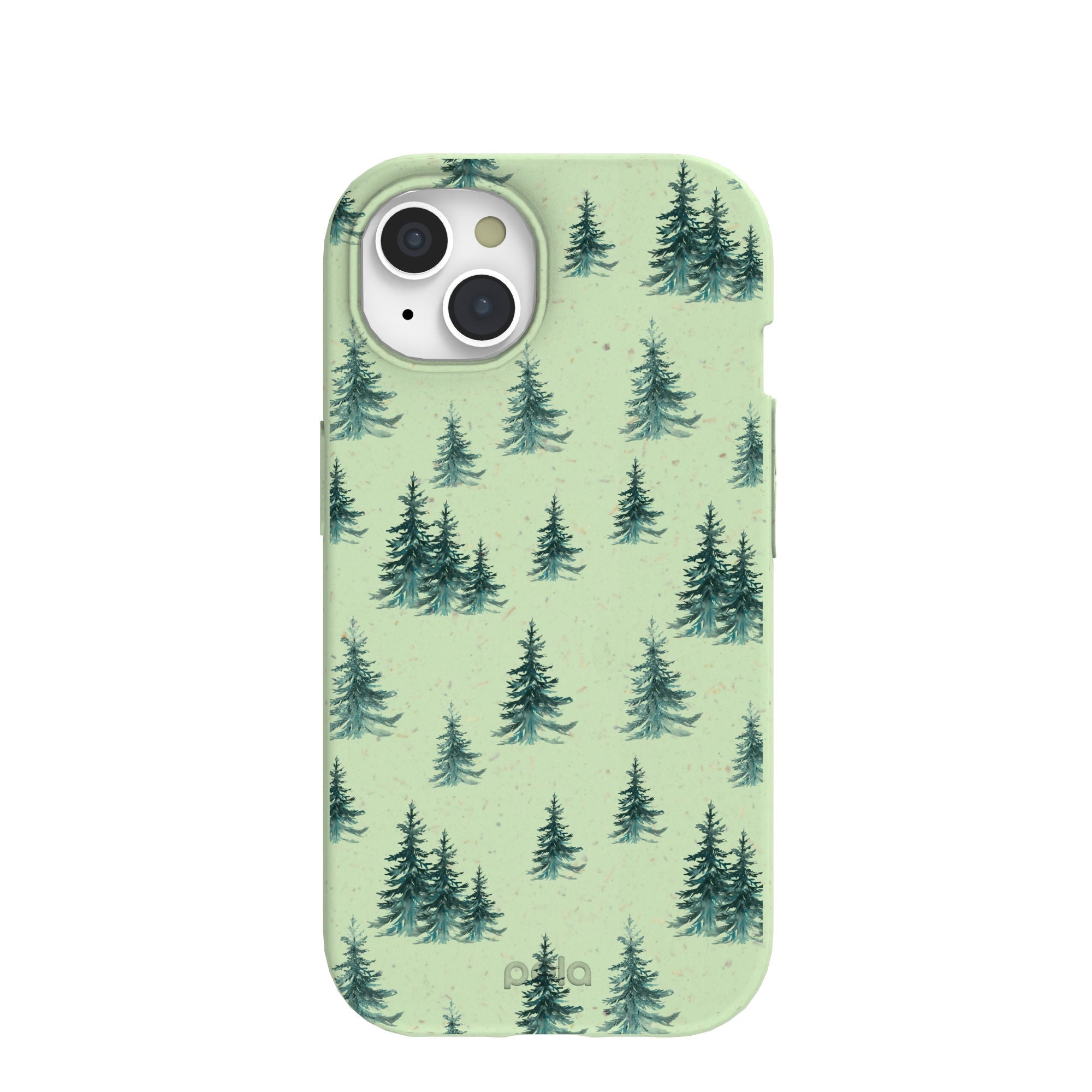 Sage Green Pine Season iPhone 15 Case Refurbished - Pela Case refurbished available on Cerqular