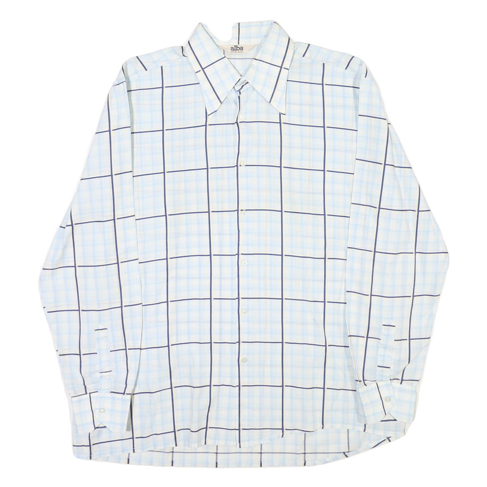 Buy ALBA Mens Blue & White Check Shirt L Long Sleeve Button Closure Classic Fit Refurbished - $18.19 ALBA Mens Blue & White Check Shirt L Long Sleeve Button Closure Classic Fit Refurbished - N/A refurbished available on Cerqular