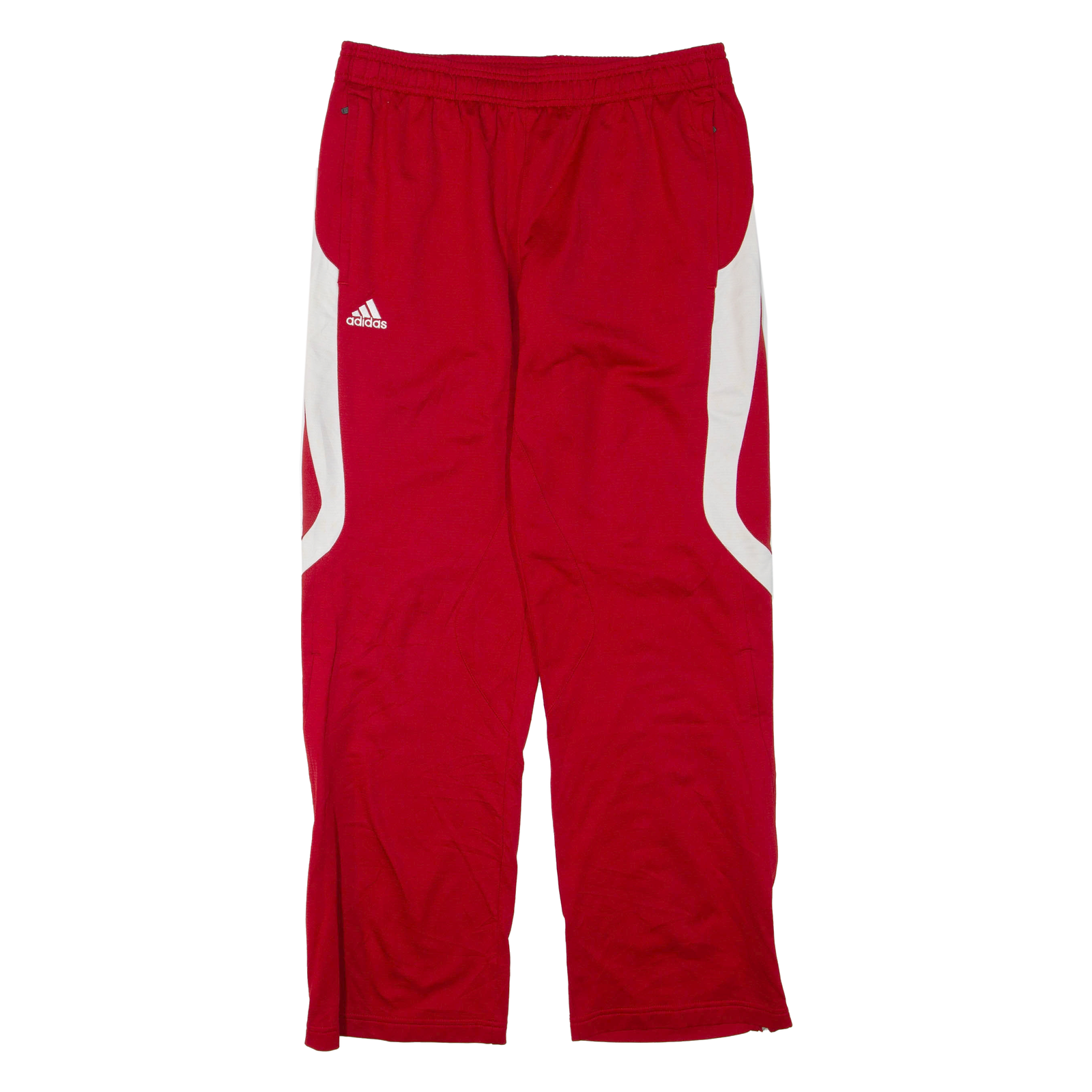 ADIDAS Mens Track Pants Red Straight S W32 L30 Refurbished - N/A refurbished available on Cerqular