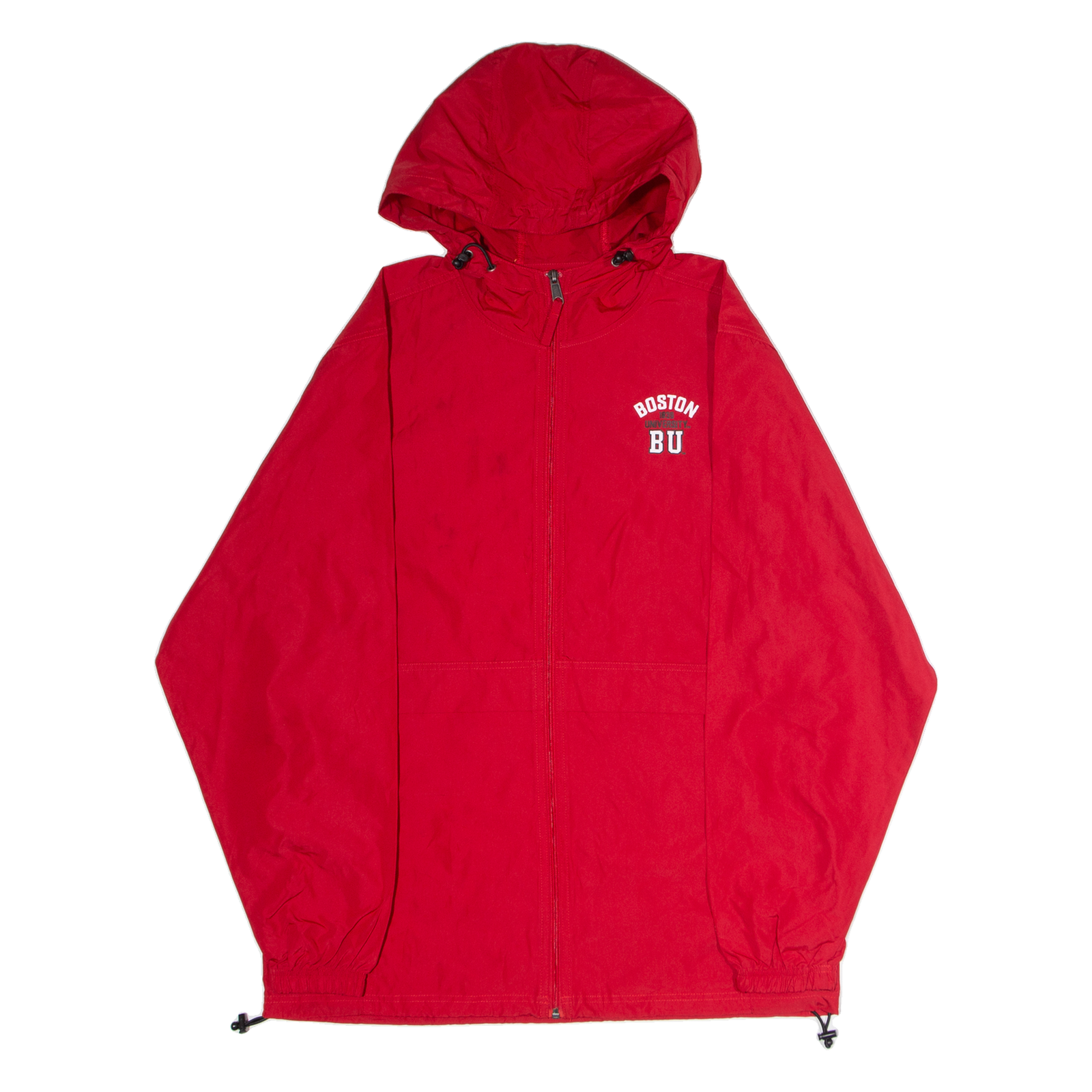 CHAMPION Boston University Mens Rain Jacket Red USA Hooded M Refurbished - N/A refurbished available on Cerqular