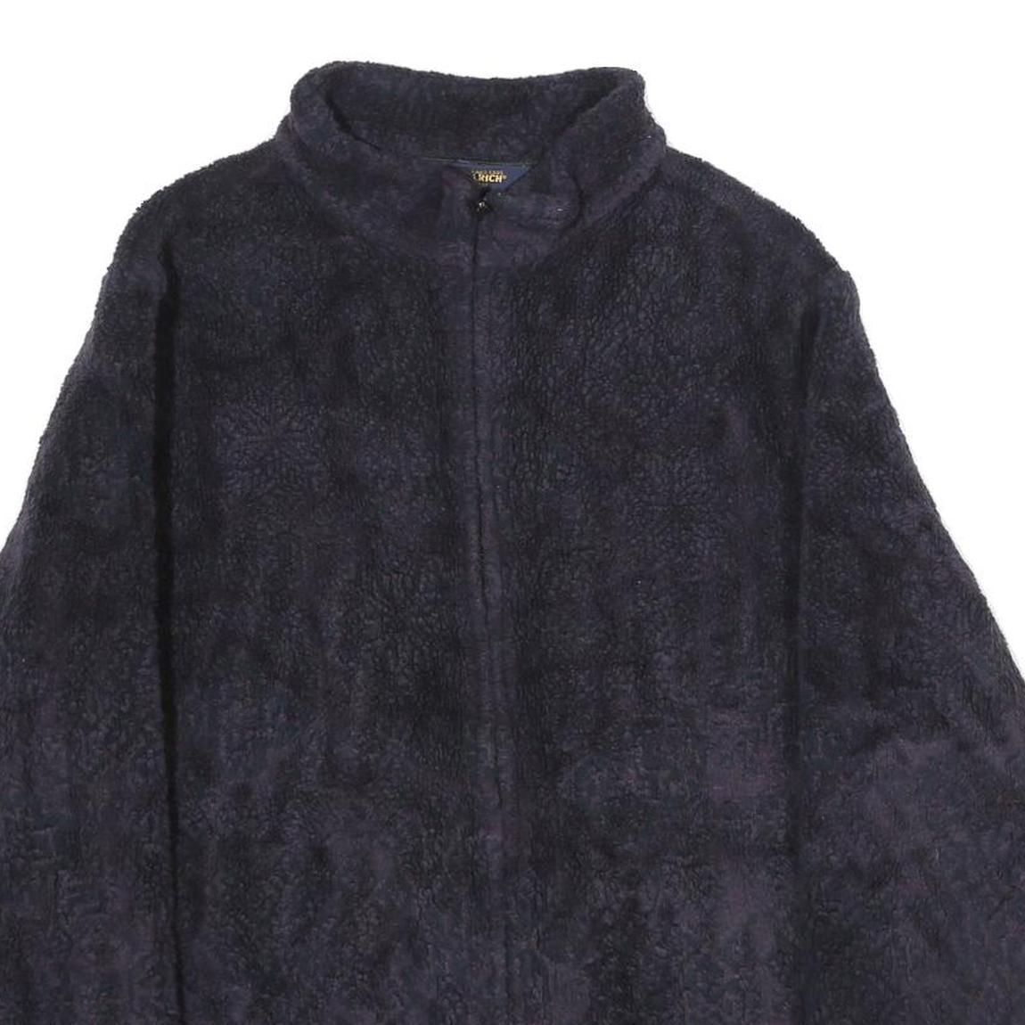 WOOLRICH Womens Black Knit Polyester Full Zip Jacket L Fleece Patterned Refurbished - N/A refurbished available on Cerqular