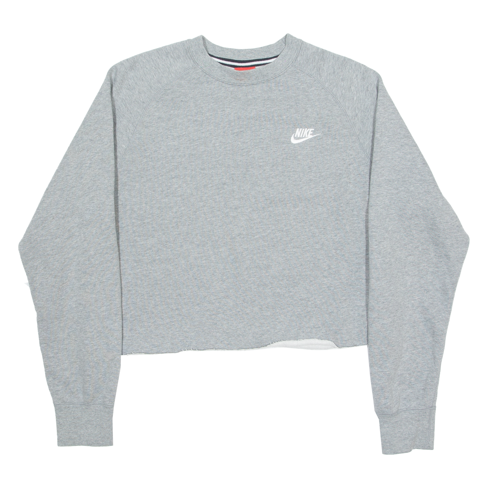 NIKE Cropped Womens Sweatshirt Grey Crew Neck M Refurbished - N/A refurbished available on Cerqular