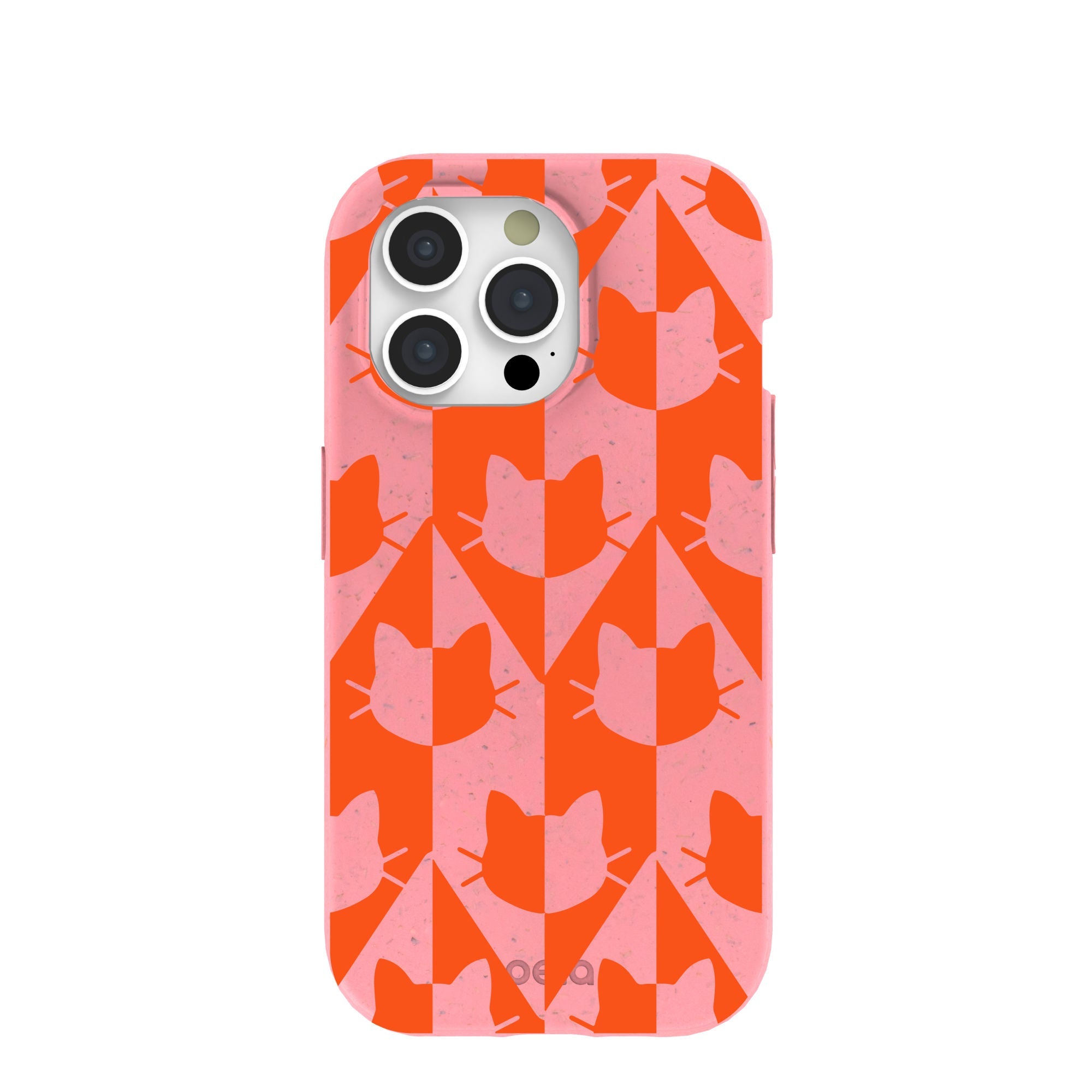 Bubblegum Pink Purr iPhone 15 Pro Case Refurbished - Pela Case refurbished available on Cerqular