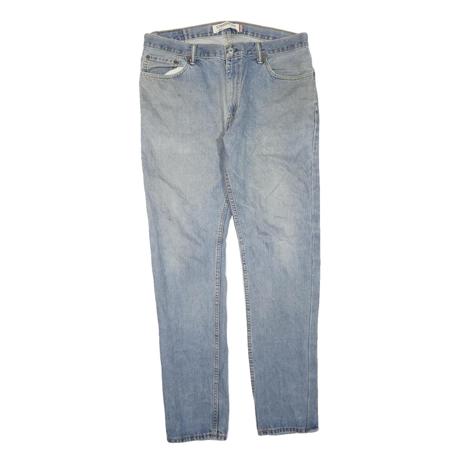 LEVI'S 505 Mens Jeans Blue Regular Straight Denim Medium W36 L34 Classic Zip Refurbished - N/A refurbished available on Cerqular