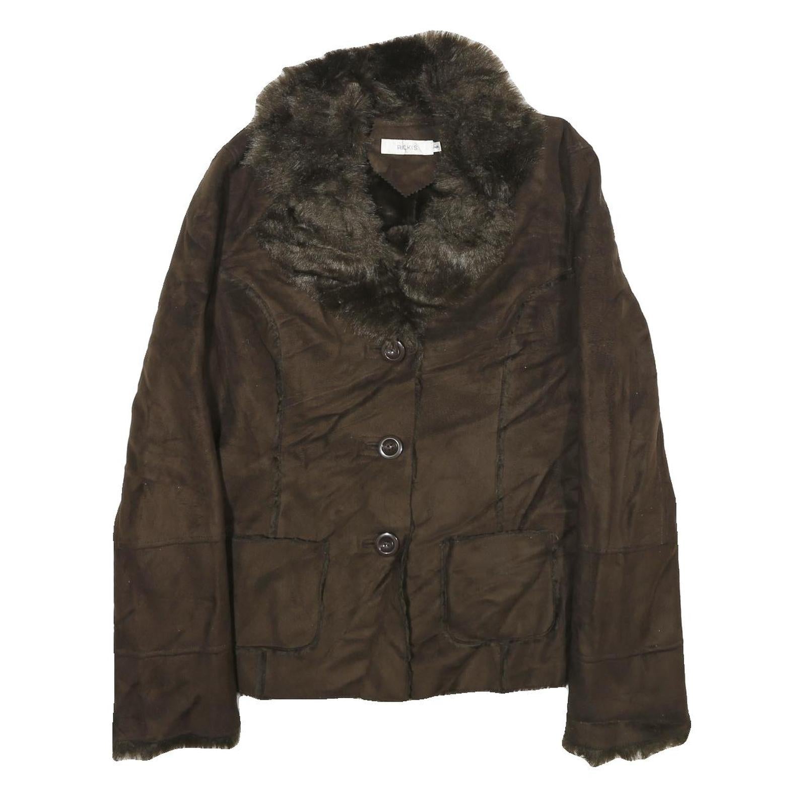 Buy RICKI'S Womens Brown Faux Suede Classic Button Jacket M Soft Plush Collar Refurbished - $37.69 RICKI'S Womens Brown Faux Suede Classic Button Jacket M Soft Plush Collar Refurbished - N/A refurbished available on Cerqular
