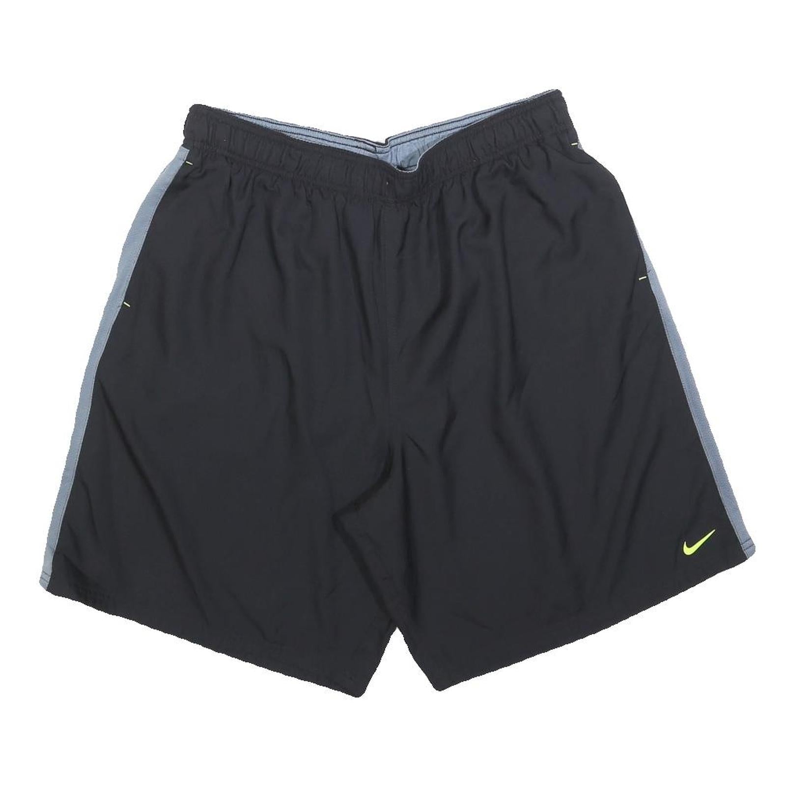 NIKE Mens Black & Grey Sports Shorts XL W32 Dri-FIT Polyester Lightweight Refurbished - N/A refurbished available on Cerqular