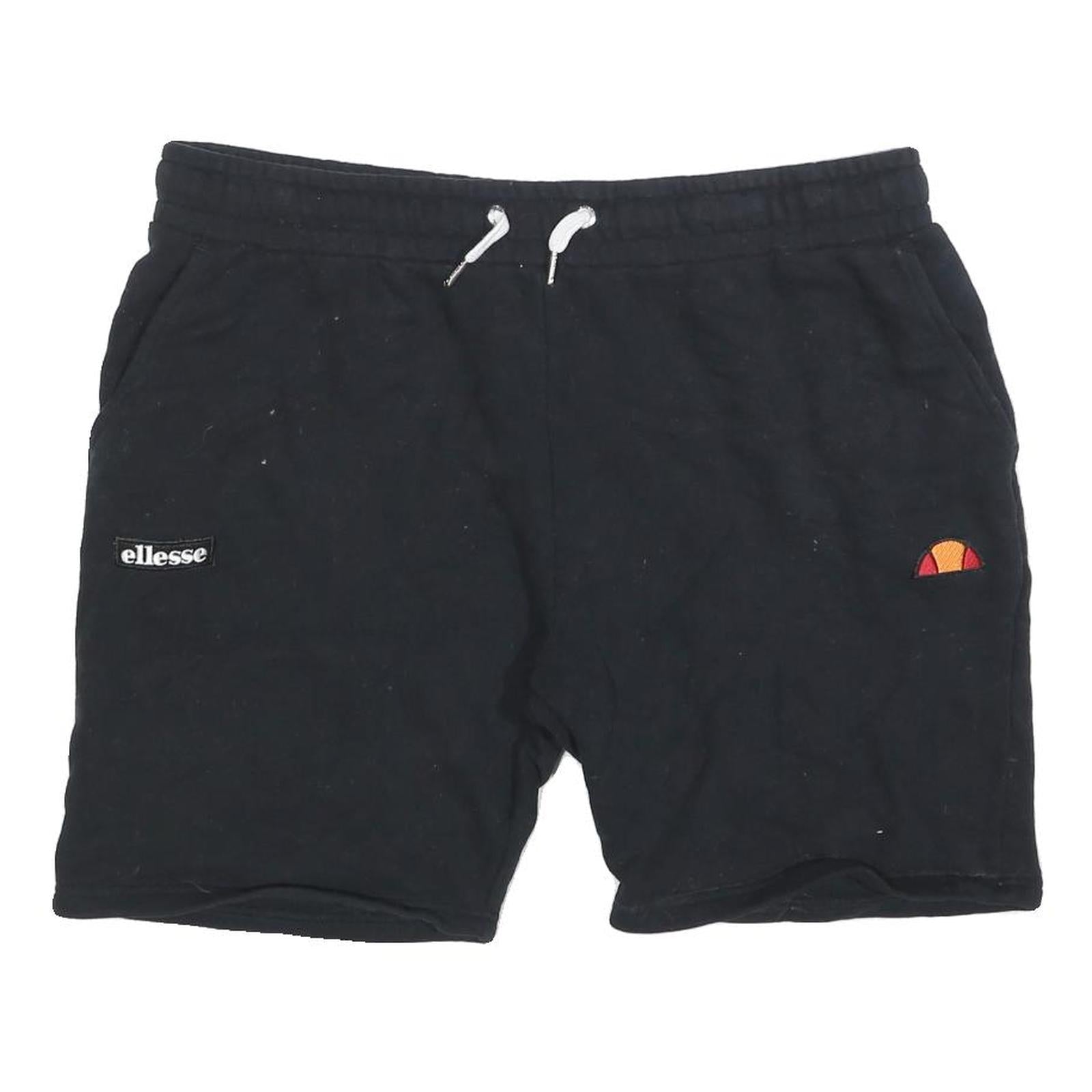 ELLESSE Mens Shorts Black Casual Cotton Blend 2XL W36 Drawstring Pockets Refurbished - N/A refurbished available on Cerqular