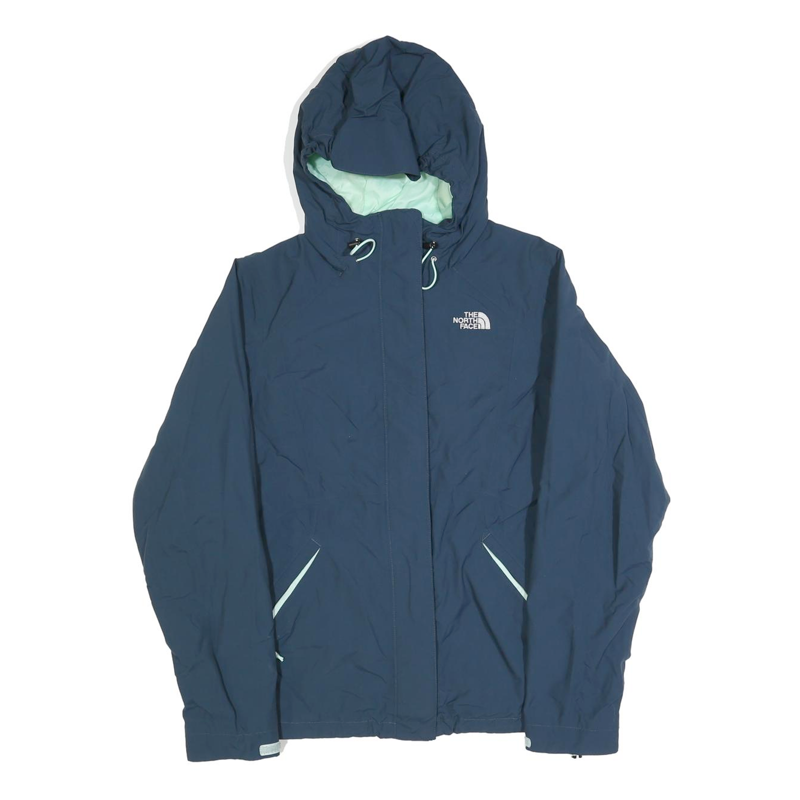 THE NORTH FACE Womens Navy Blue Outdoor Jacket S Polyester Hybrid Zip Hooded Refurbished - N/A refurbished available on Cerqular