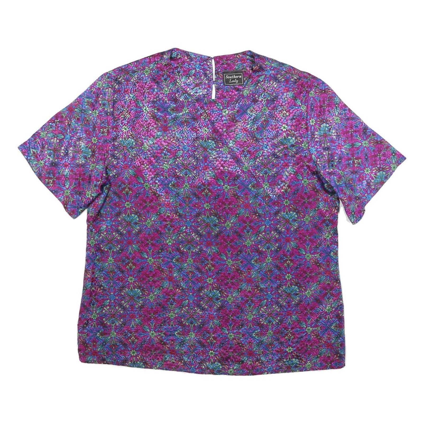 Buy SOUTHERN LADY Womens Purple Printed Top Short Sleeve V-Neck XL Floral Pattern Refurbished - $18.19 SOUTHERN LADY Womens Purple Printed Top Short Sleeve V-Neck XL Floral Pattern Refurbished - N/A refurbished available on Cerqular