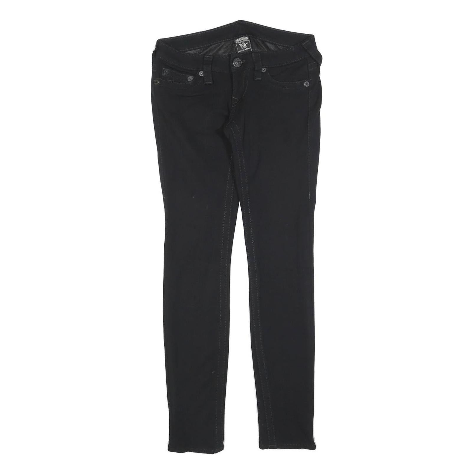 Buy TRUE RELIGION Womens Black Slim Skinny Zip Polyester Blend Trousers W25 L28 Refurbished - $81.89 TRUE RELIGION Womens Black Slim Skinny Zip Polyester Blend Trousers W25 L28 Refurbished - N/A refurbished available on Cerqular